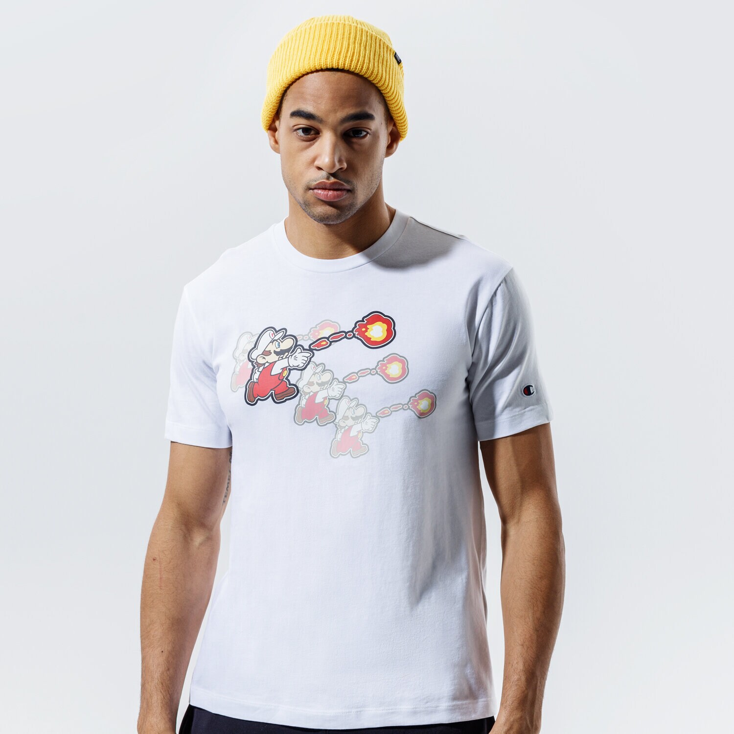 Herren T-Shirt CHAMPION T-SHIRT CREWNECK T-SHIRT 216871WW001 Weiß