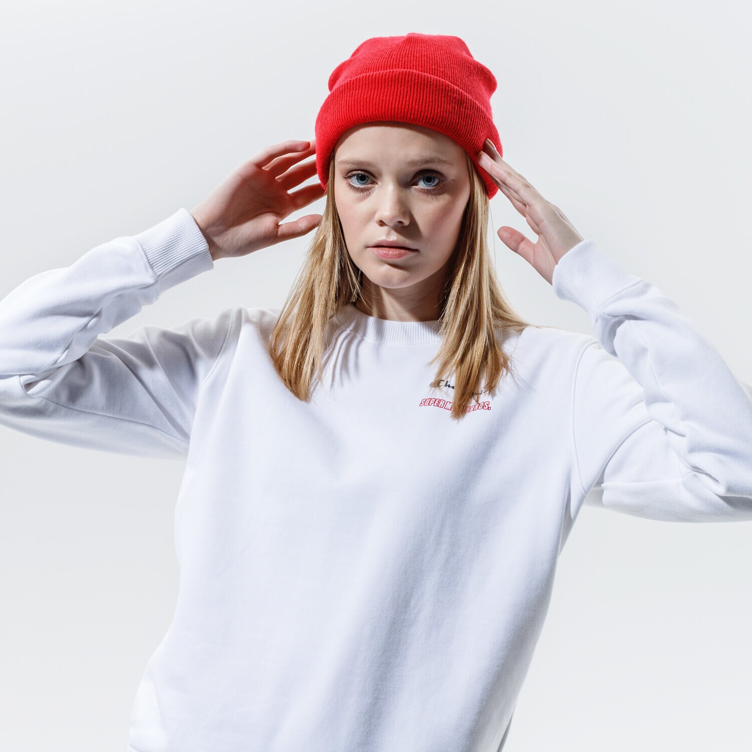 Damen CHAMPION SWEATSHIRT CREWNECK SWEATSHIRT 114712WW001 Weiß