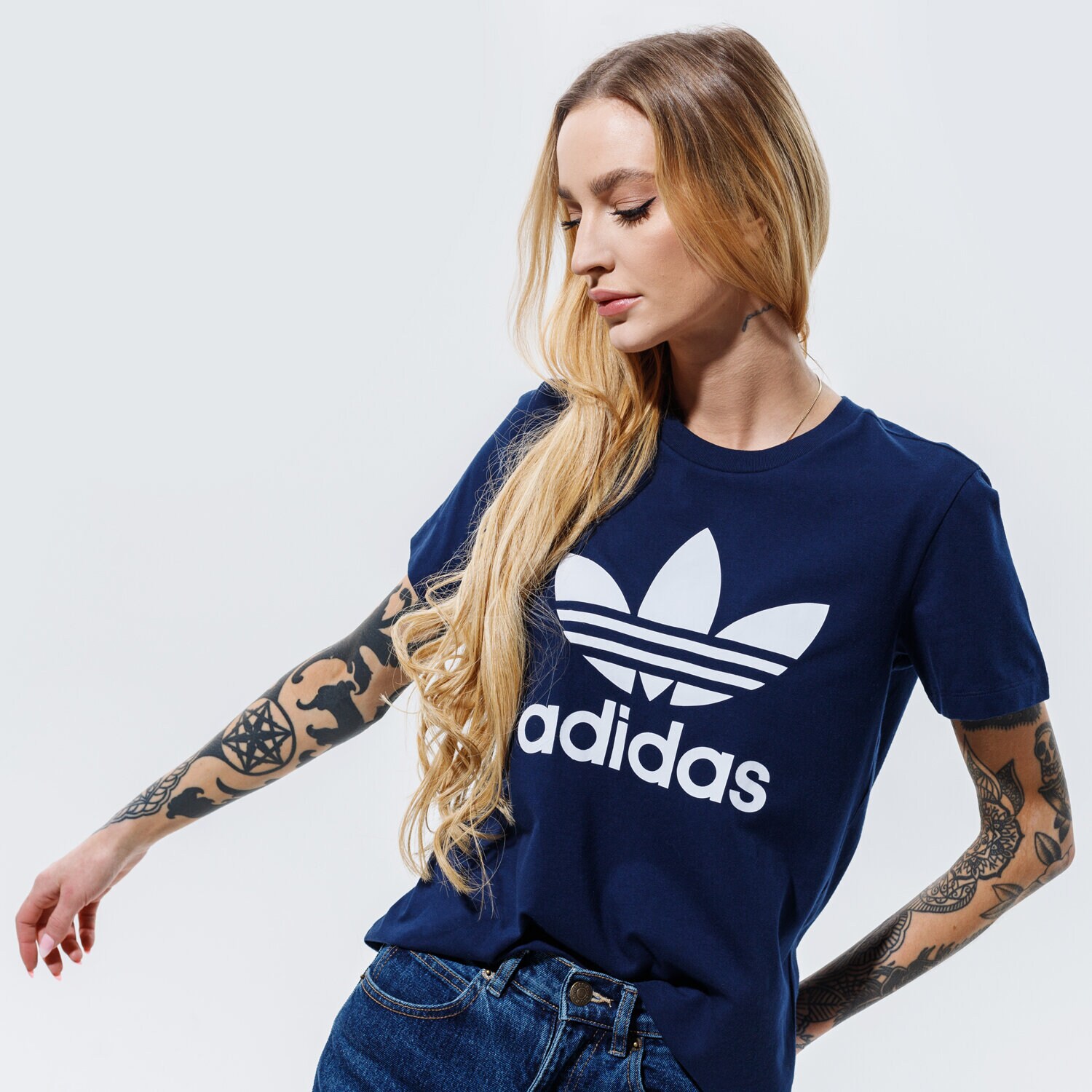 Damen T-Shirt ADIDAS T-SHIRT TREFOIL TEE GD2314 Dunkelblau