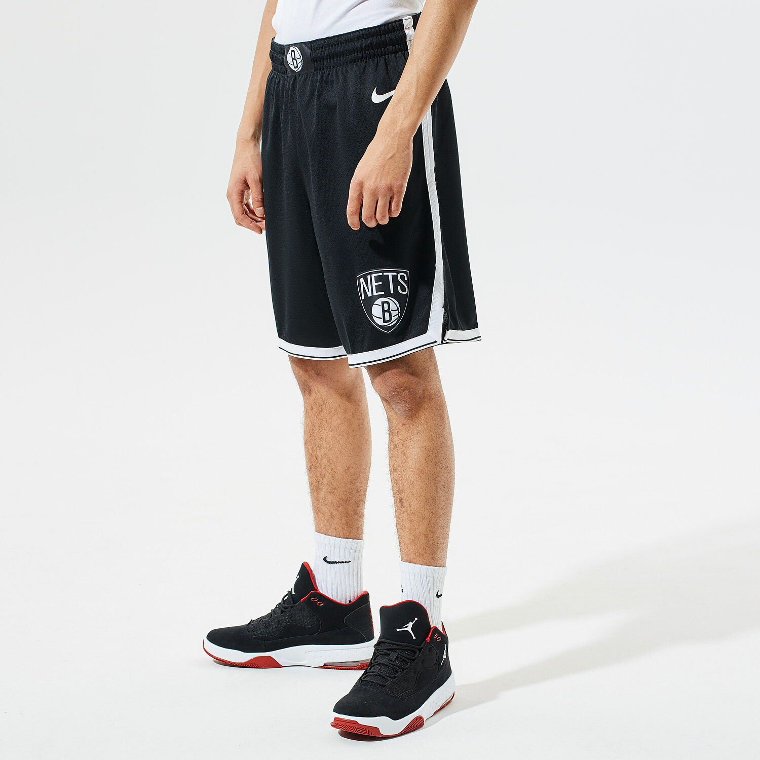 Herren Shorts NIKE SHORTS BROOKLYN NETS SWINGMAN ICON EDITION 2020 NBA AJ5584-010 Schwarz