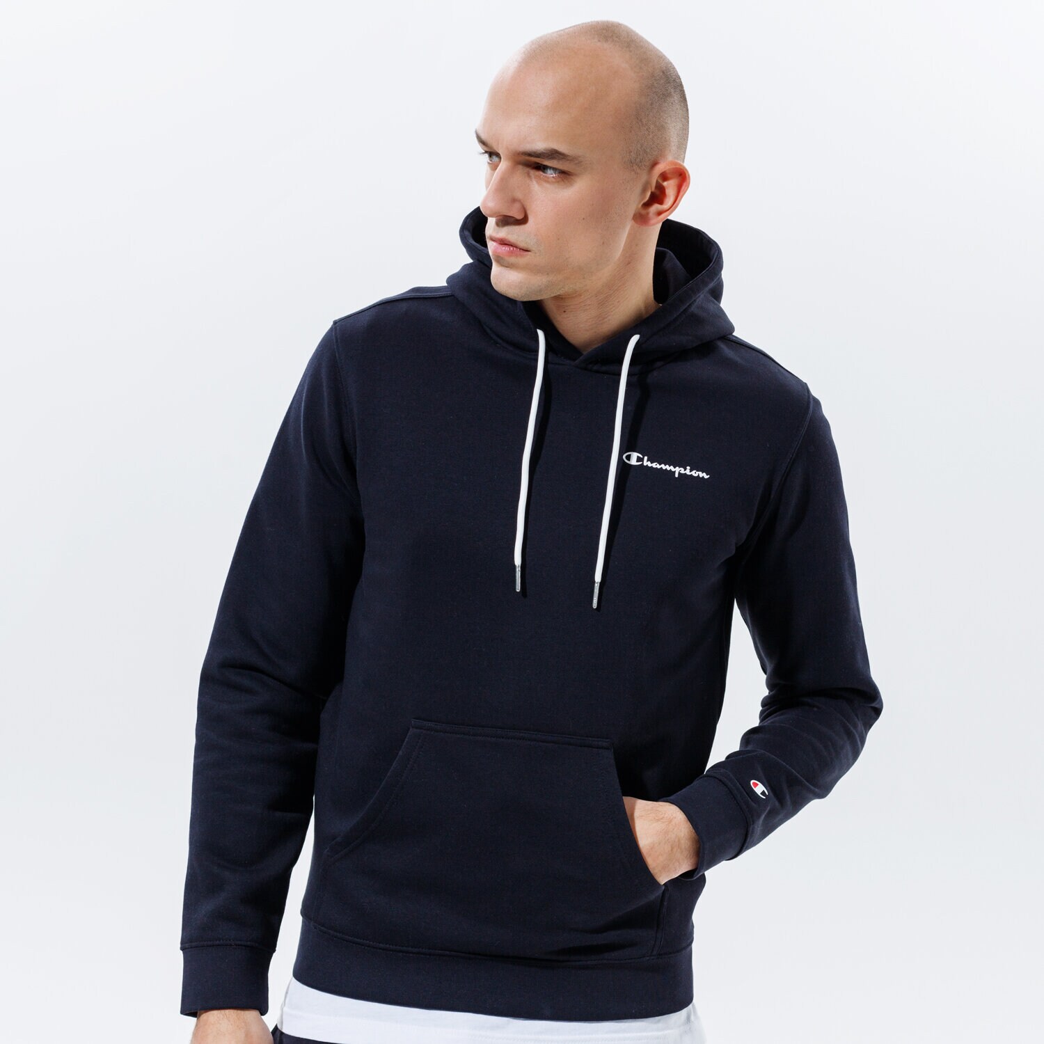 Herren CHAMPION HOODIE HOODED SWEATSHIRT 214749KK001 Schwarz