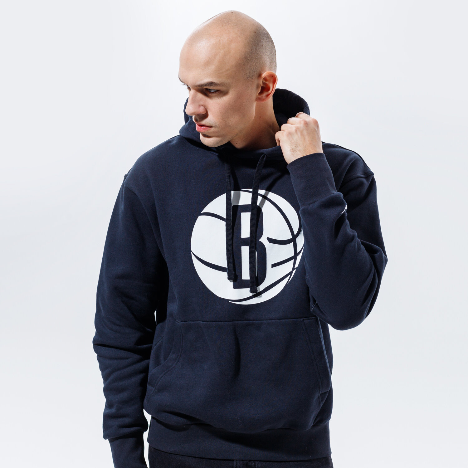 Herren NIKE HOODIE BROOKLYN NETS ESSENTIAL NBA CN1187-010 Schwarz