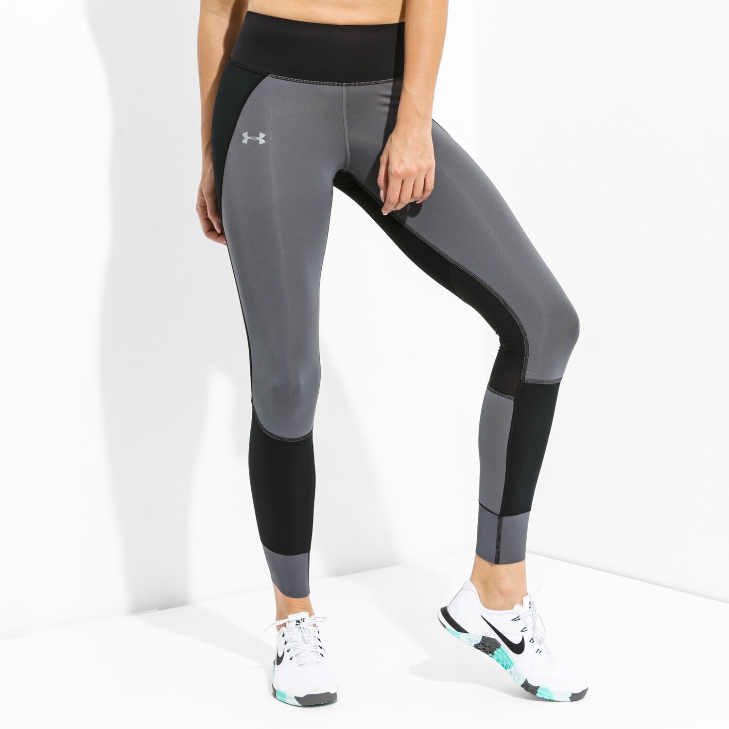 Damen Hosen UNDER ARMOUR LEGGINGS CG REACTOR RUN LEGGING 1298166002 Grau