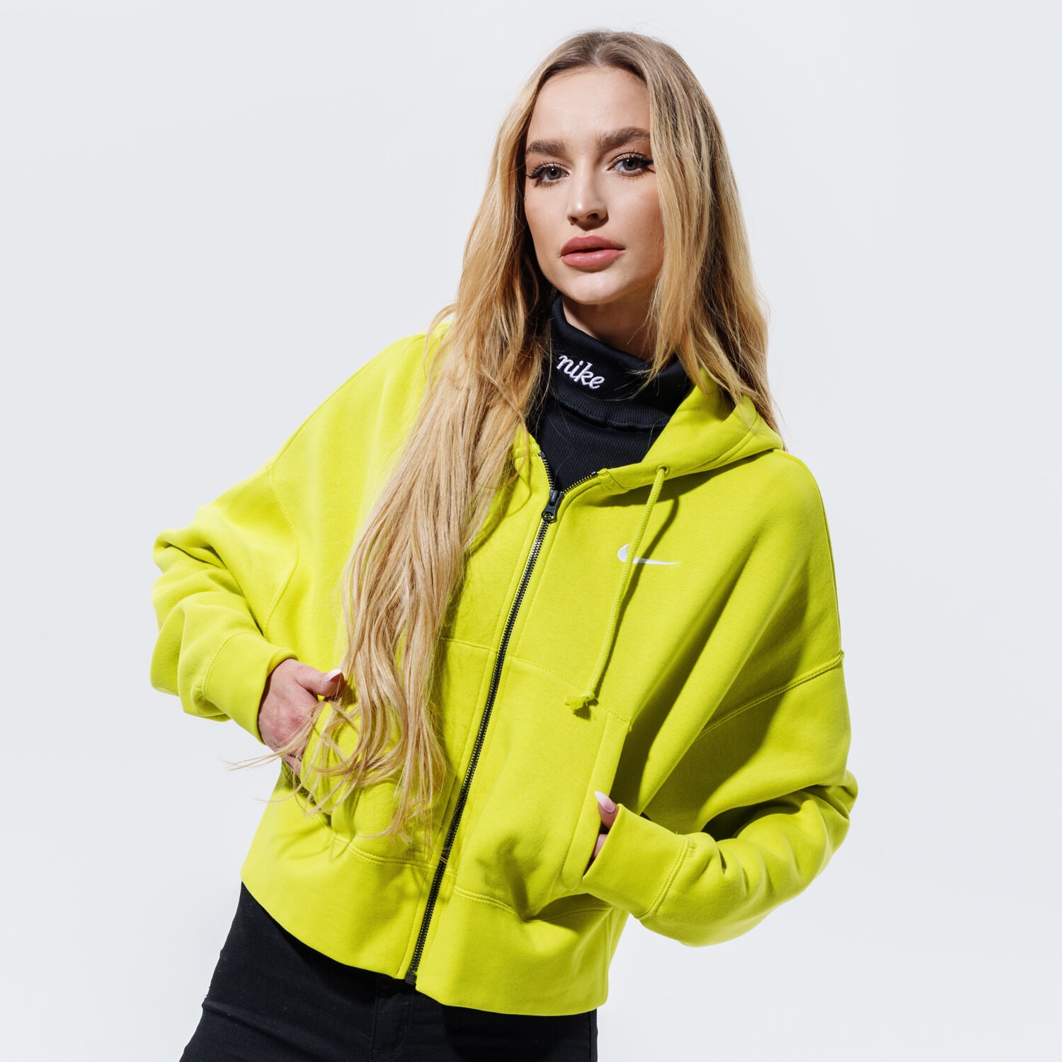 Damen NIKE SWEATSHIRT MIT REIßVERSCHLUSS Z KAPTUREM NIKE SPORTSWEA CK1505-344 Gelb