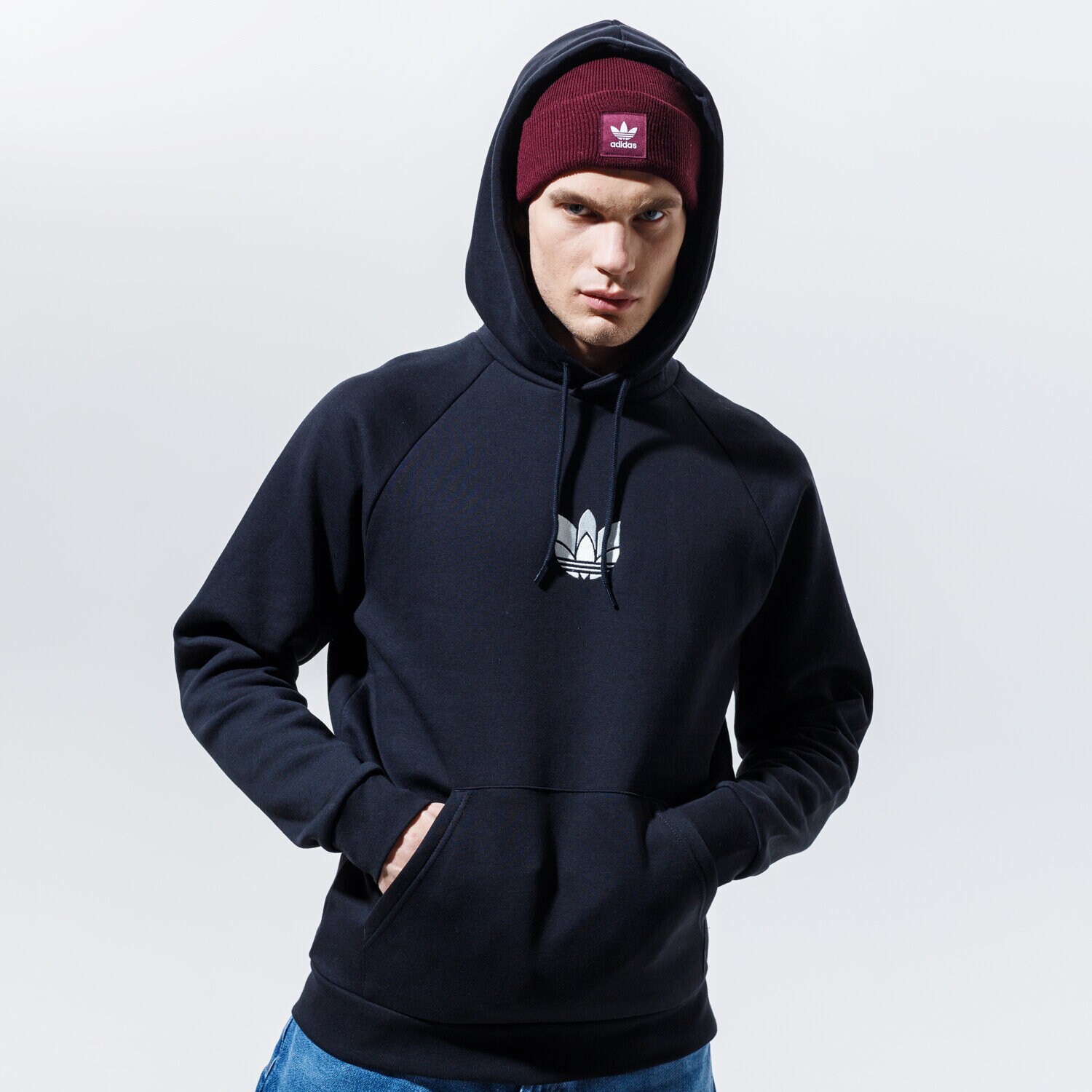 Herren ADIDAS HOODIE 3D TREFOIL HOOD GN3555 Schwarz