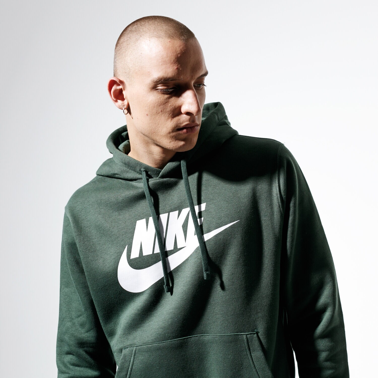 Herren NIKE SWEATSHIRT M NSW CLUB HOODIE PO BB GX BV2973-370 Grün