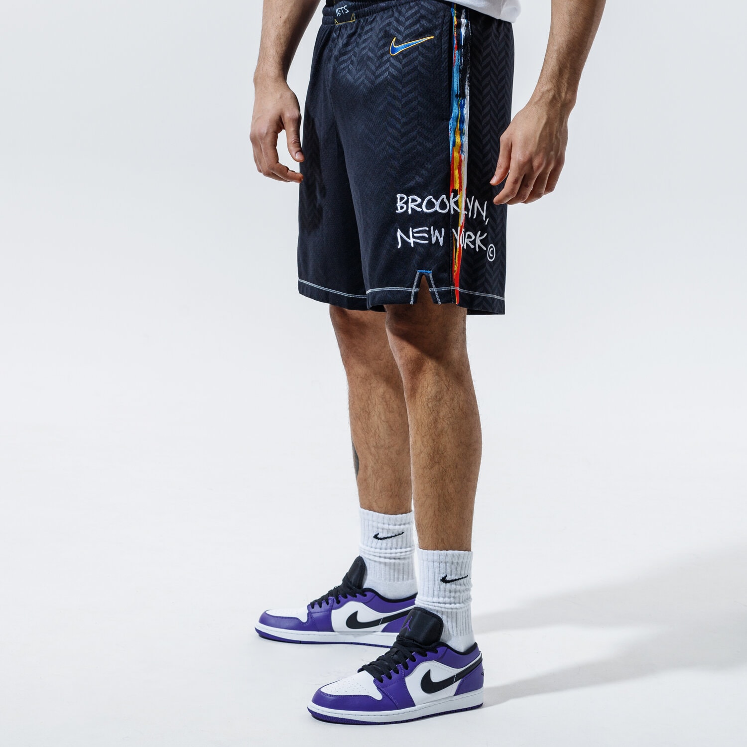 Herren Shorts NIKE SHORTS BROOKLYN NETS SWINGMAN CITY EDITION 2020 NBA CN1964-010 Schwarz