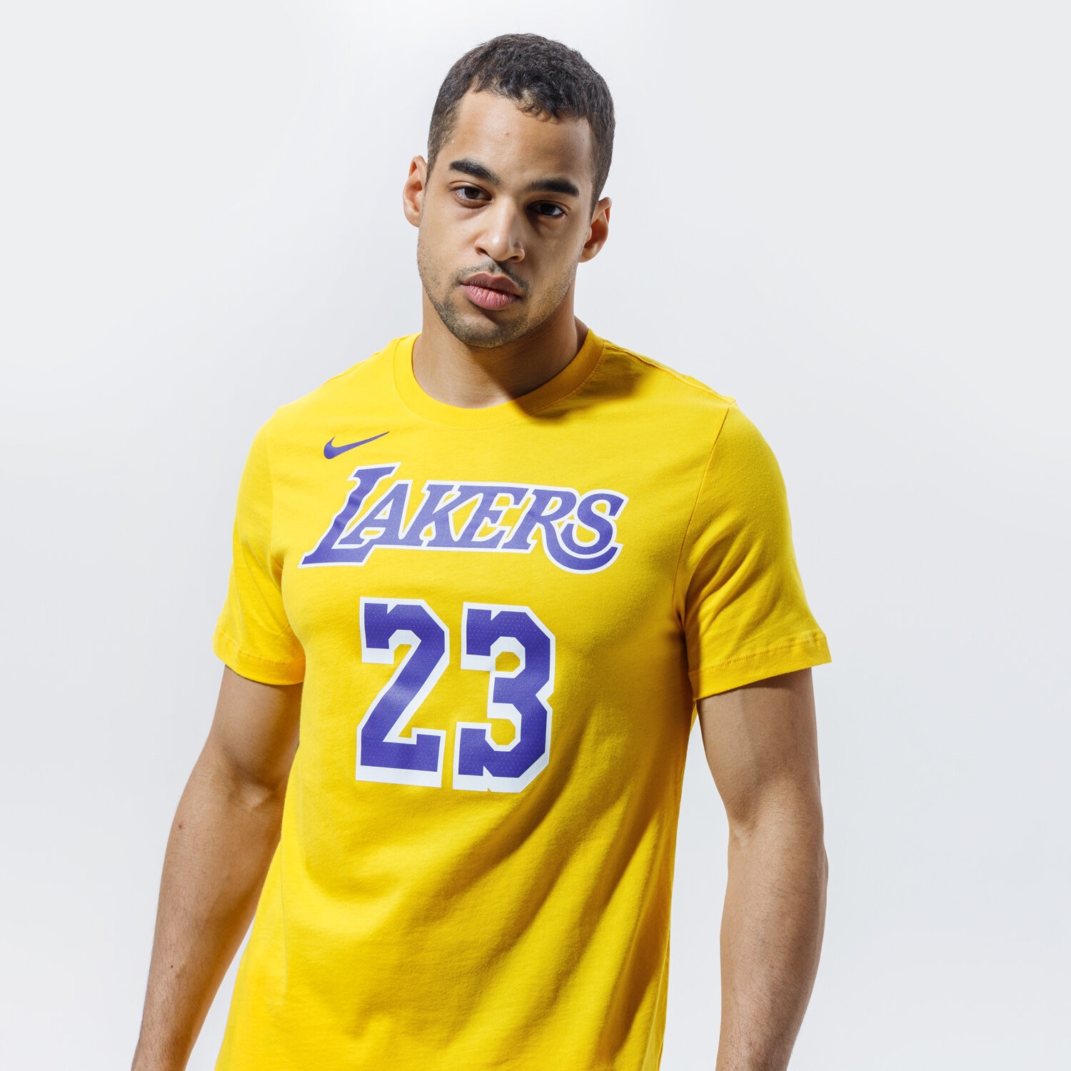 Herren T-Shirt NIKE T-SHIRT LAKERS JAMES TEE NBA CV8528-730 Gelb