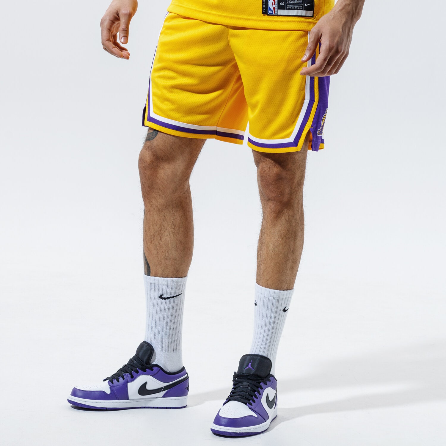 Herren Shorts NIKE SHORTS LOS ANGELES LAKERS SWINGMAN ICON EDITION 2020 NB AJ5617-728 Gelb