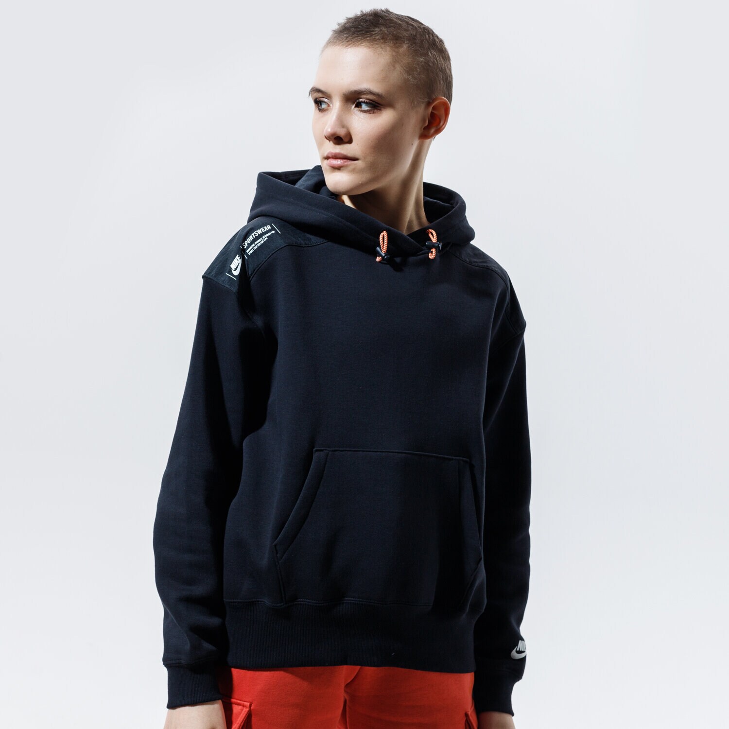 Damen NIKE HOODIE W NSW PO HOODIE FLC UU DD3605-010 Schwarz