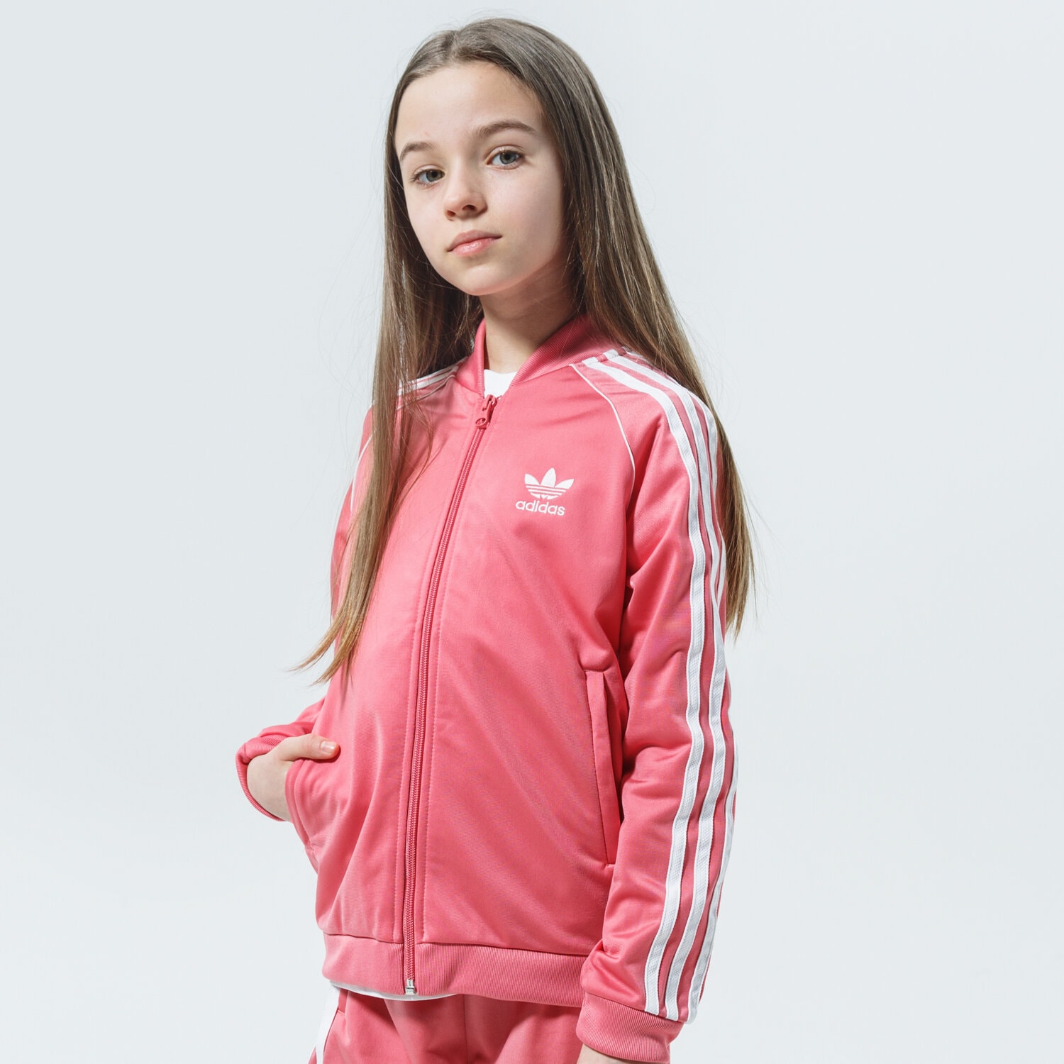 Kinder ADIDAS SWEATSHIRT MIT REIßVERSCHLUSS SST TRACK TOP WW GN8450 Rosa