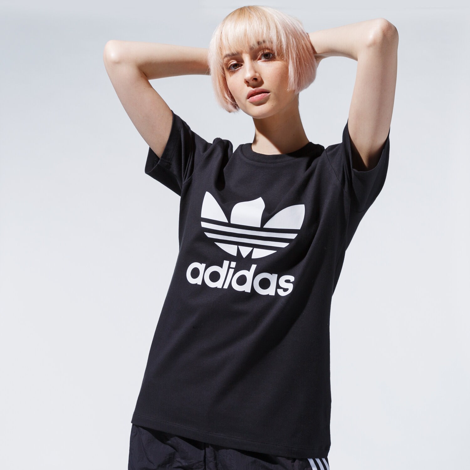 Damen T-Shirt ADIDAS T-SHIRT TREFOIL TEE #GN2896 Schwarz