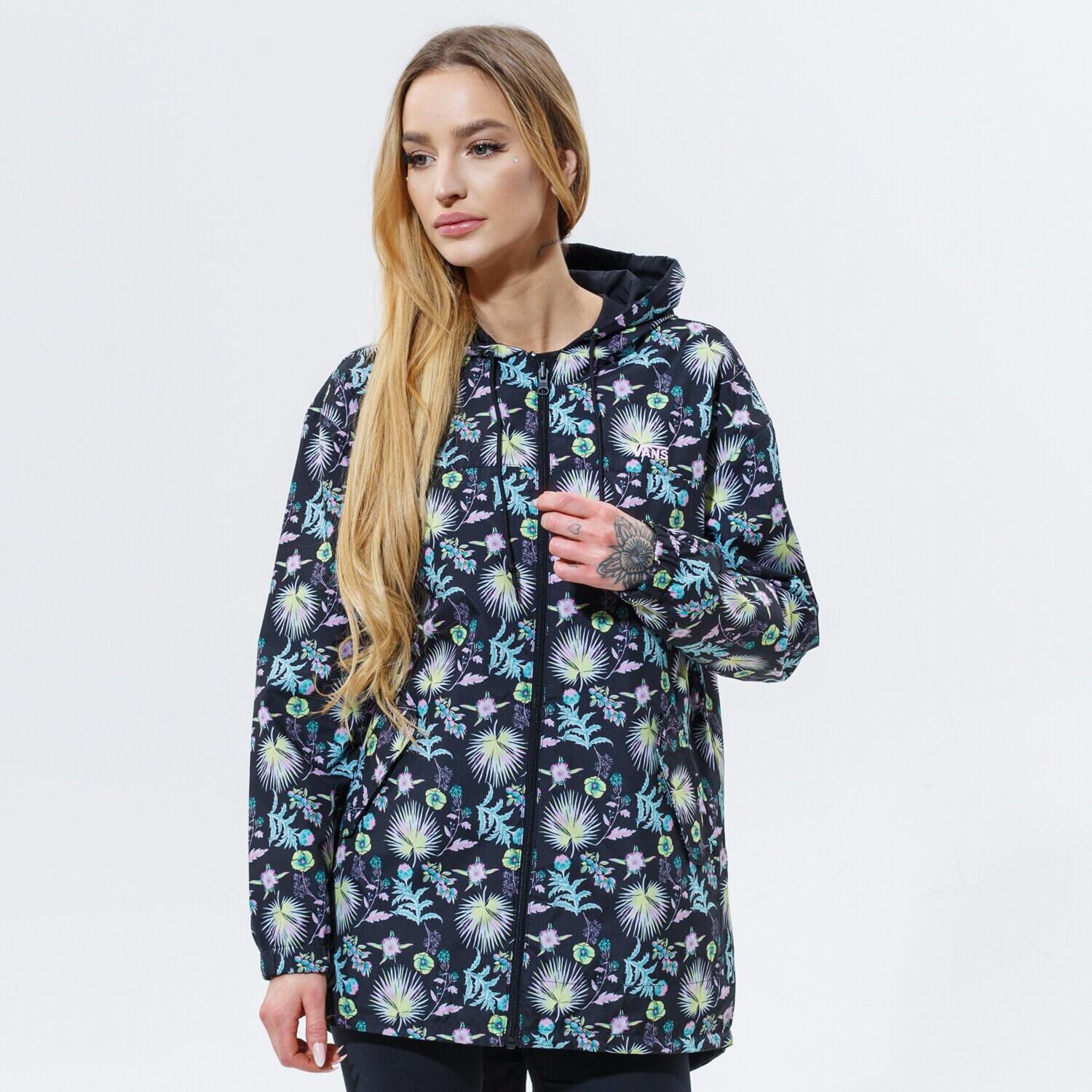 Damen Übergangsjacke VANS JACKE WM MERCY REVERSIBLE PARKA BLACK/CALIFAS BLACK VN0A34FMZF71 Schwarz
