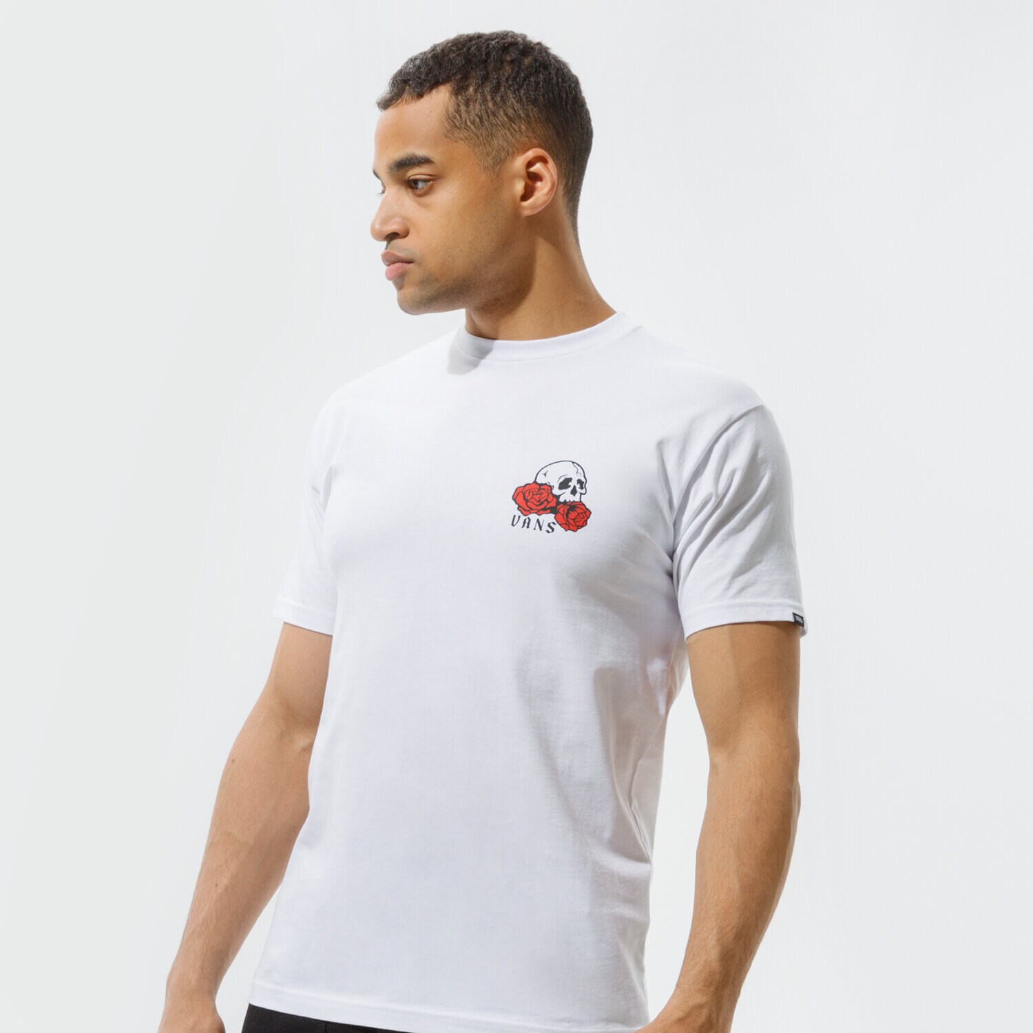 Herren T-Shirt VANS T-SHIRT MN ROSE BED SS WHITE VN0A54CVWHT1 Weiß