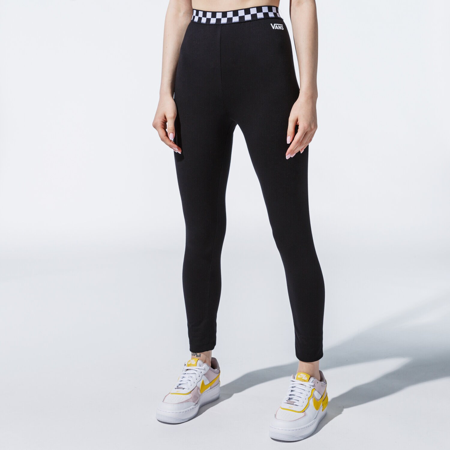 Damen Hosen VANS LEGGINGS WM BLADEZ CHECK LEGGING BLACK VN0A5AN4BLK1 Schwarz