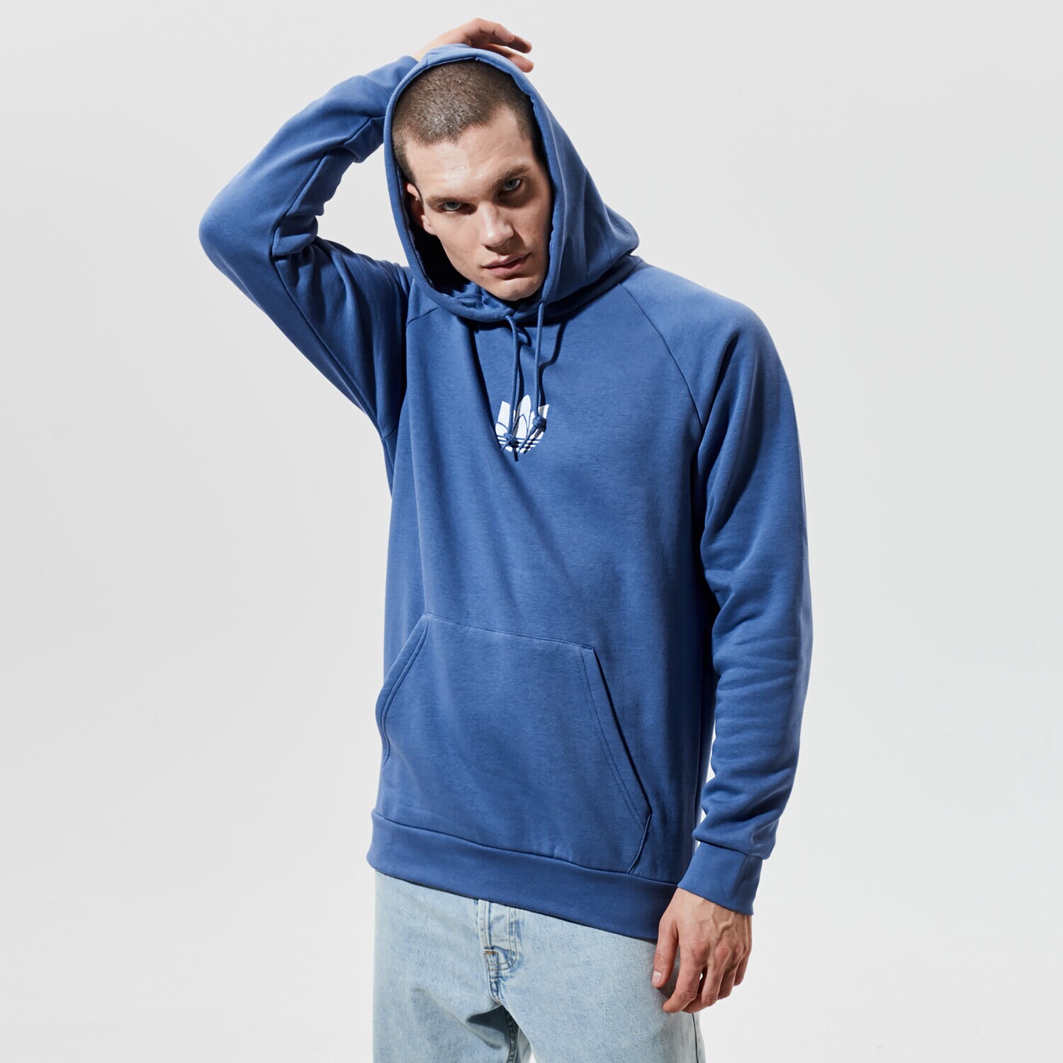 Herren ADIDAS HOODIE 3D TREFOIL HOOD GN3553 Blau