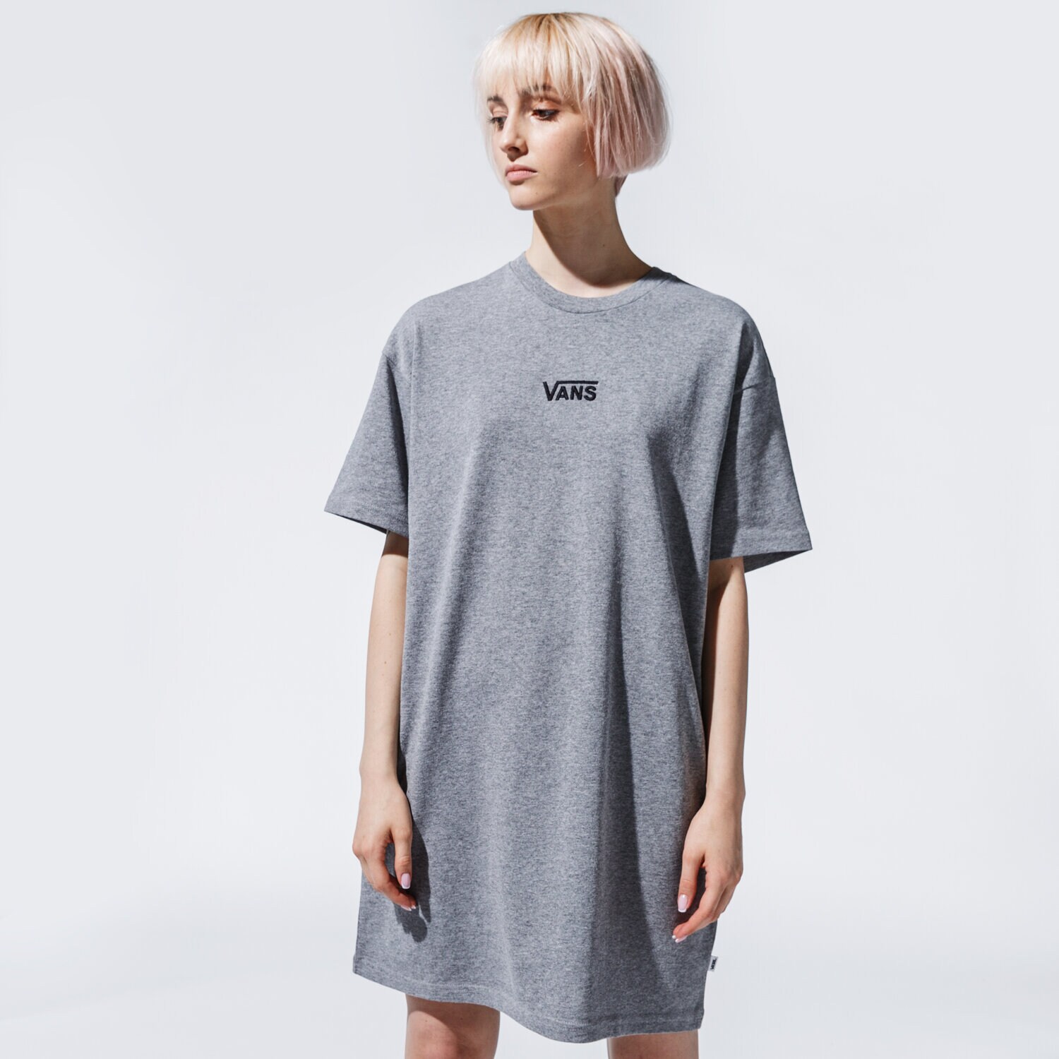 Damen Kleid VANS KLEID WM CENTER VEE TEE TRAININGSANZUGS CEMENT HEATHER VN0A4RU202F1 Grau