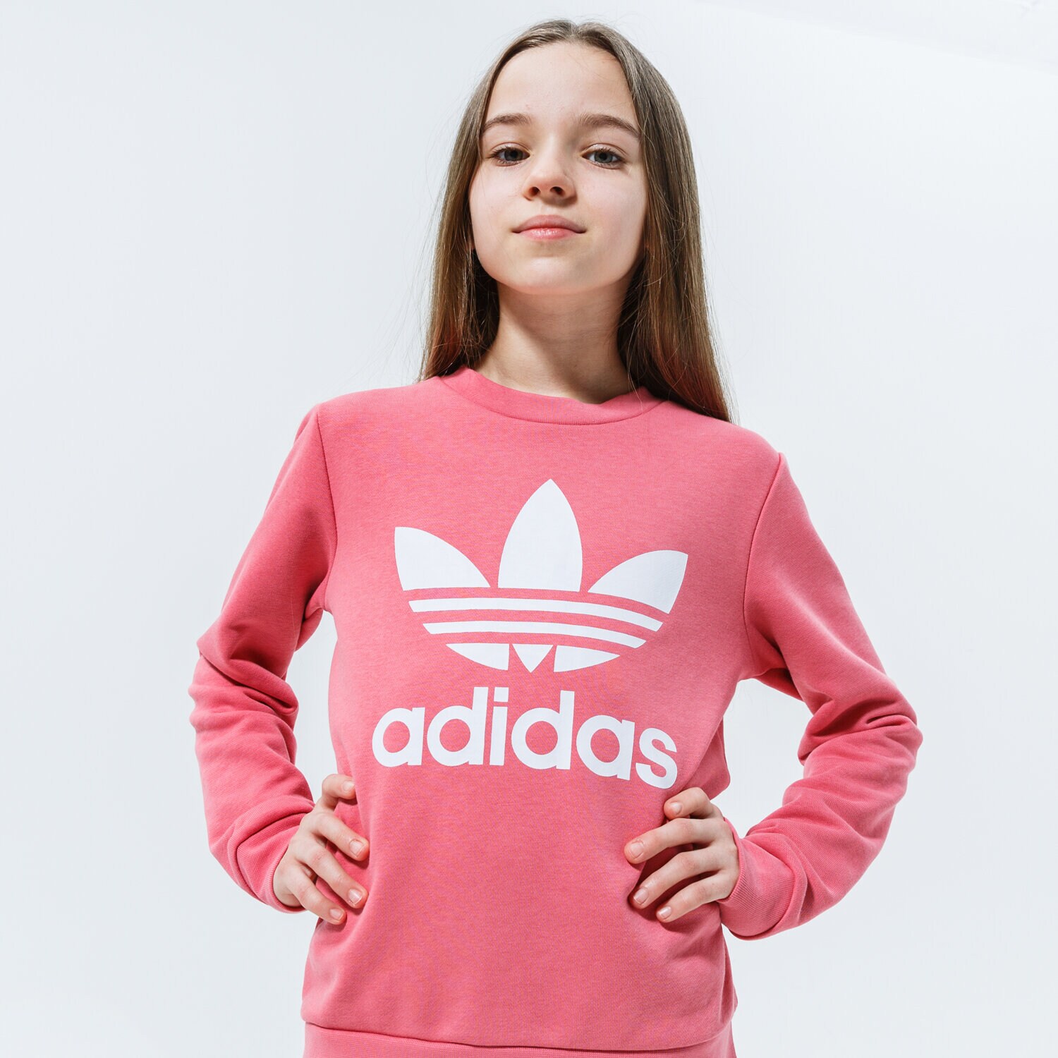 Kinder ADIDAS SWEATSHIRT TREFOIL CREW WW GN8253 Rosa