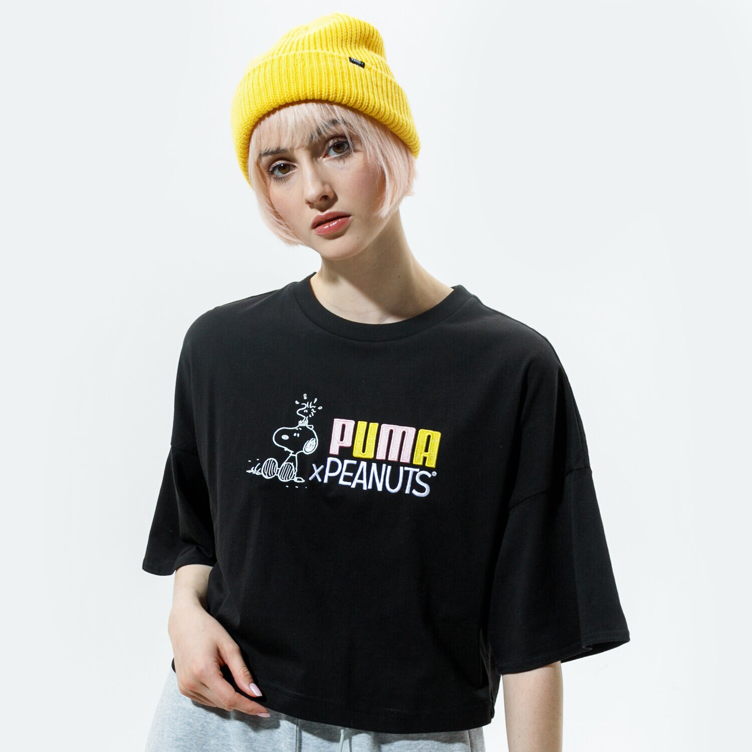 Damen T-Shirt PUMA T-SHIRT PUMA X PEANUTS W TEE 53115801 Schwarz