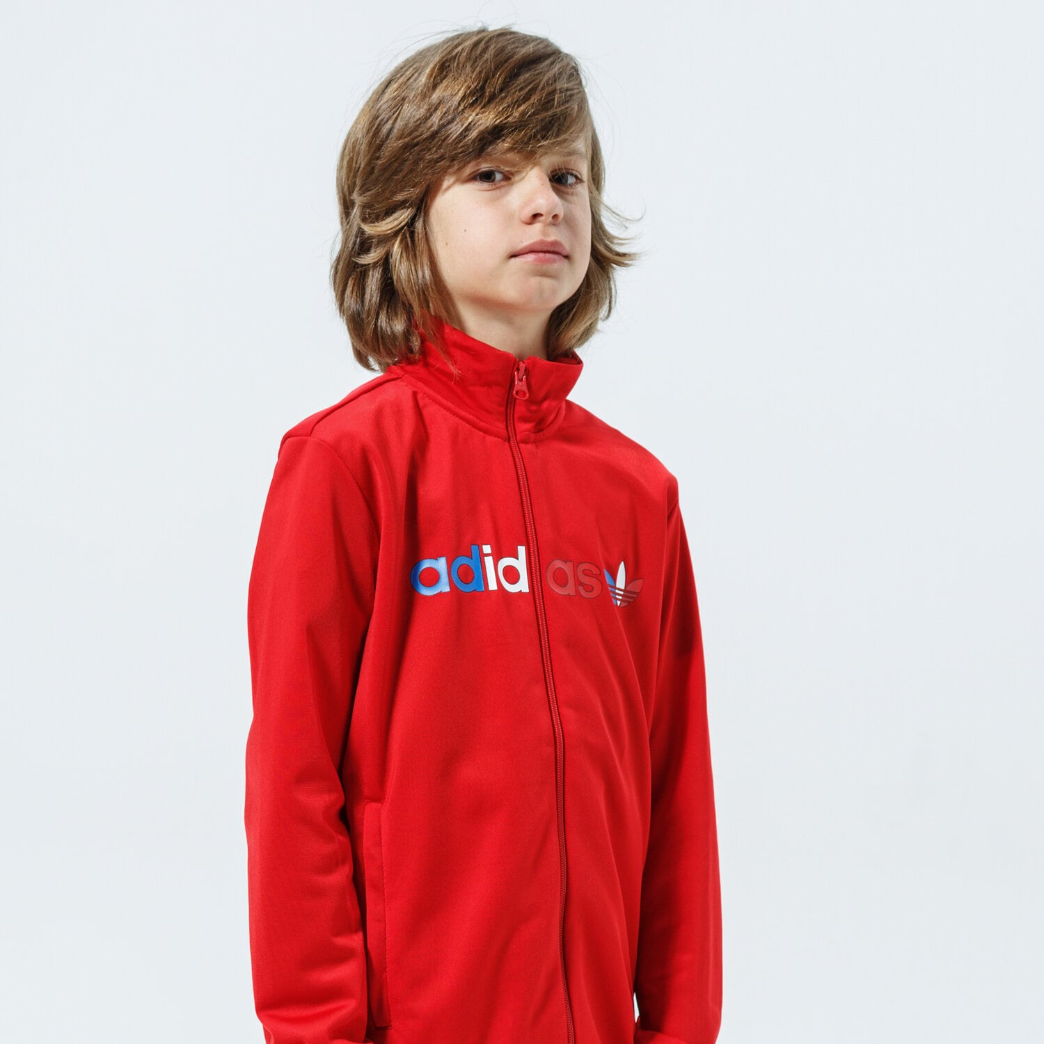 Kinder ADIDAS SWEATSHIRT MIT REIßVERSCHLUSS TRACKTOP MM GN7438 Rot