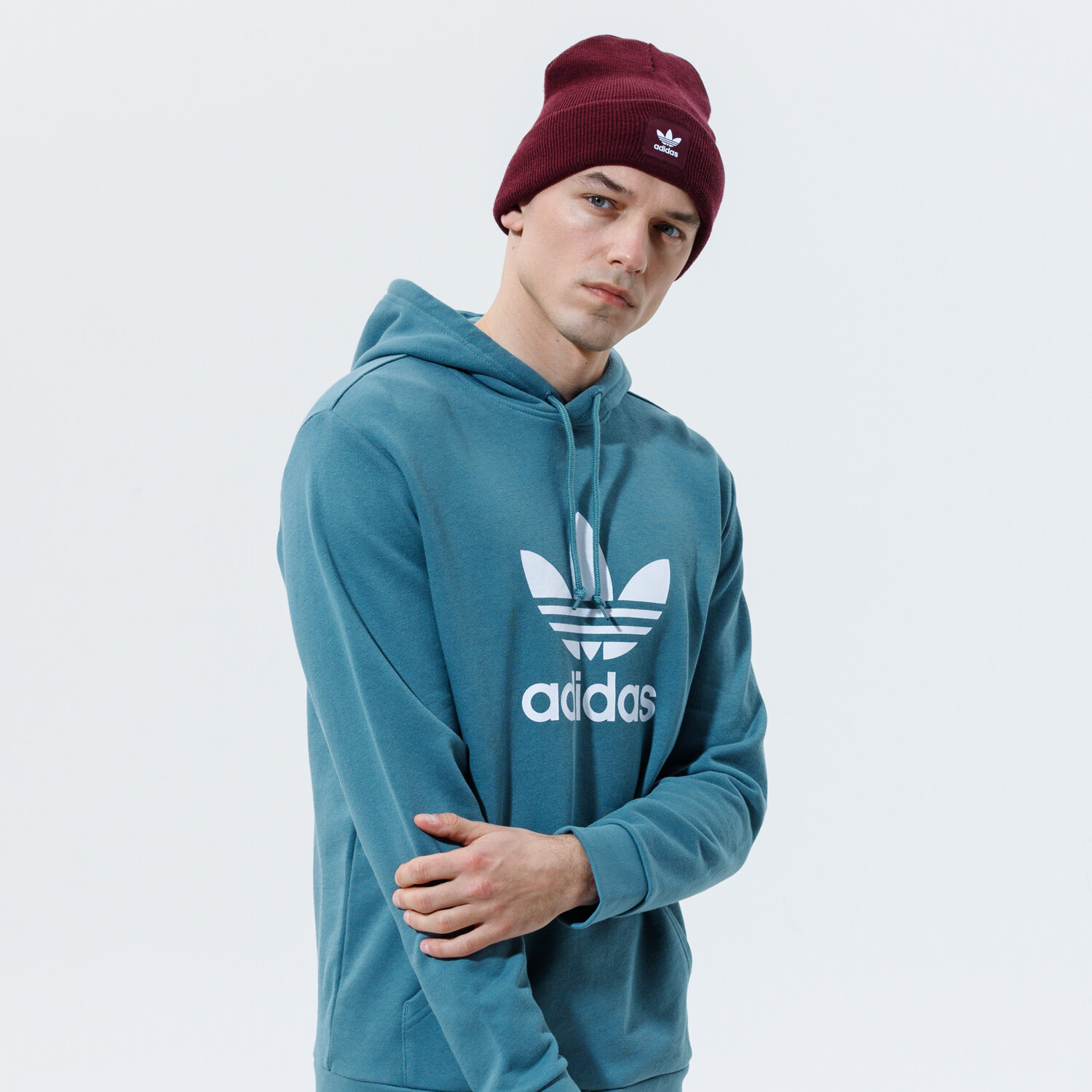 ADIDAS HOODIE TREFOIL HOODIE Blau GN3461 Sizeer