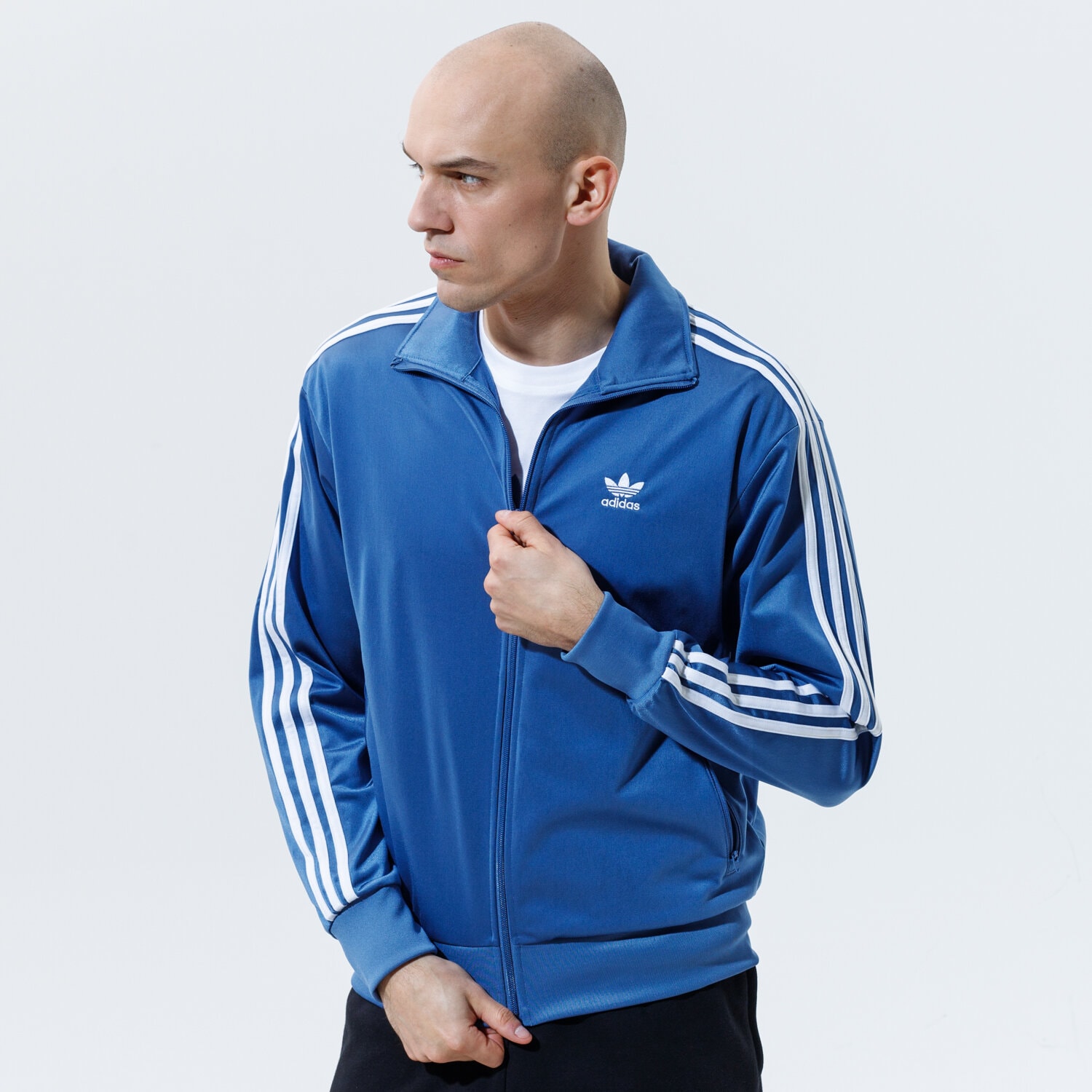 Herren ADIDAS SWEATSHIRT MIT REIßVERSCHLUSS FBIRD TT GN3522 Blau