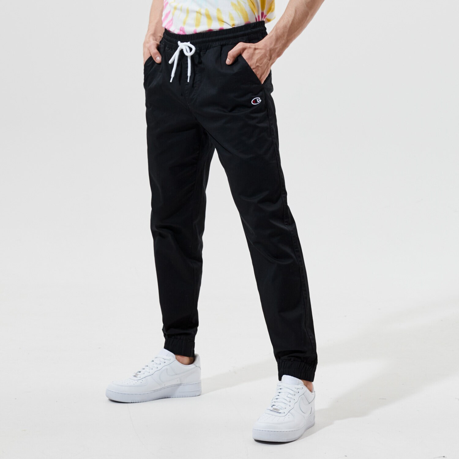 Herren Hosen CHAMPION HOSE ELASTIC CUFF PANTS 214366KK001 Schwarz