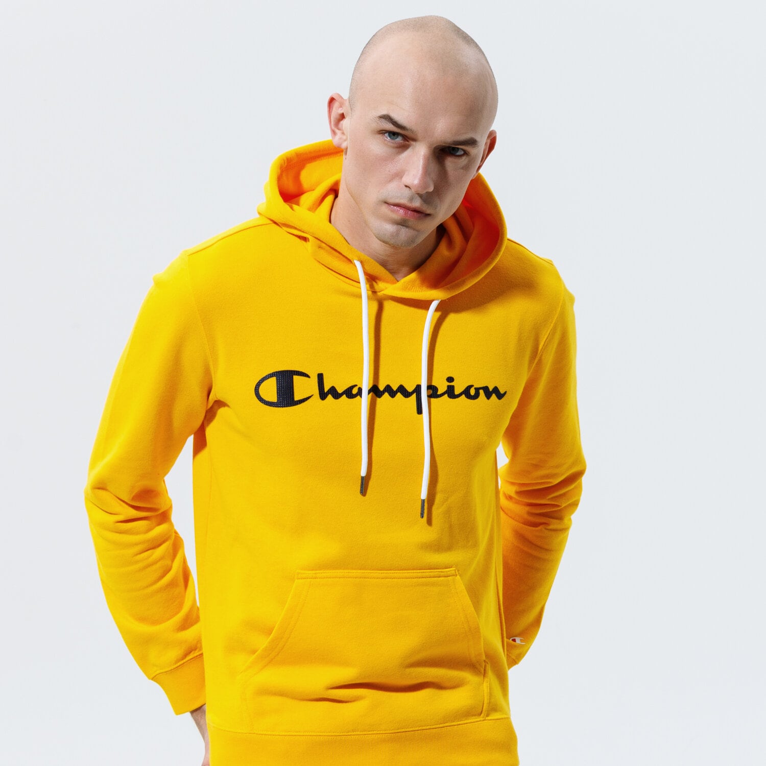 Herren CHAMPION HOODIE HOODED SWEATSHIRT 214138YS058 Gelb