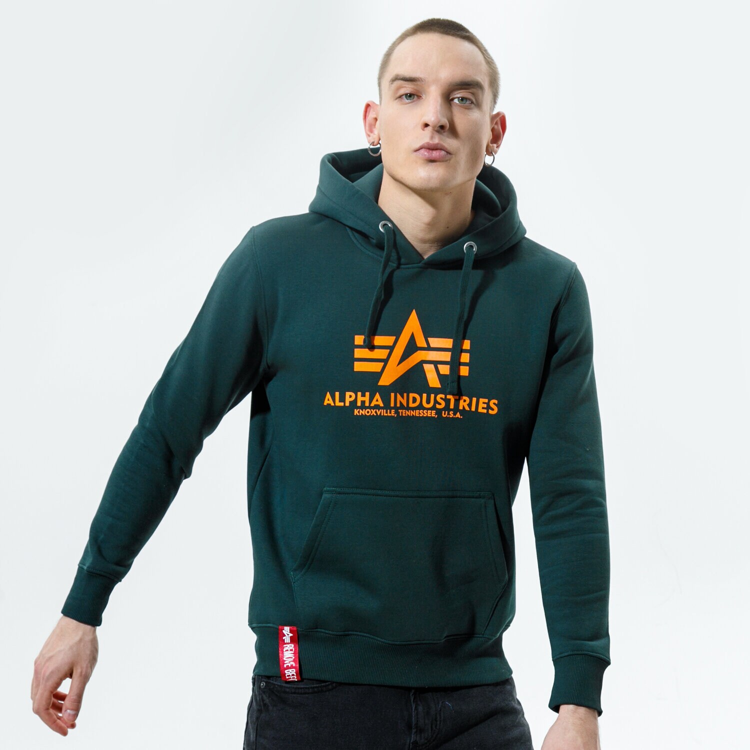 Herren ALPHA INDUSTRIES HOODIE BASIC HOODY 178312-353 Grün