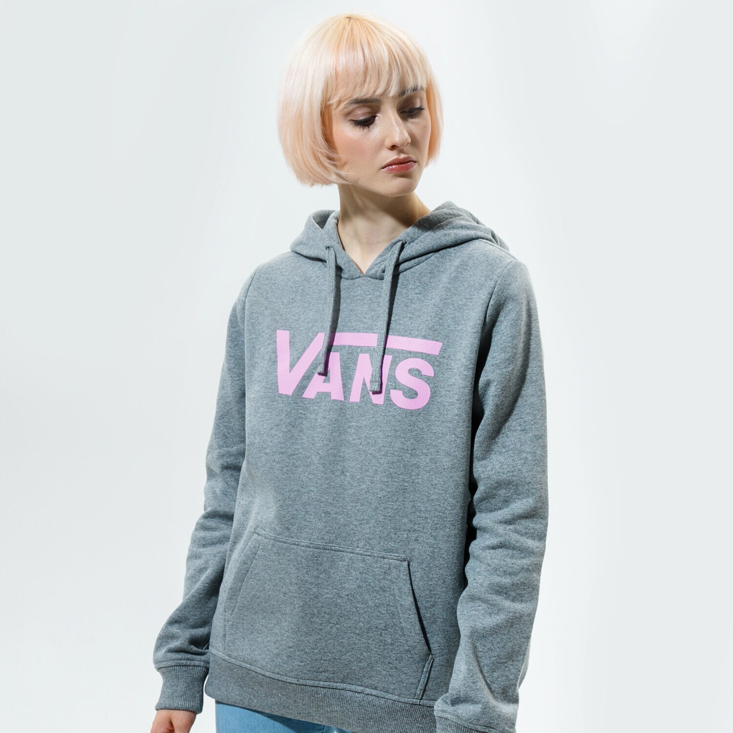 Damen VANS HOODIE WM CLASSIC V II HOODIE CEMENT HEATHER VN0A53OV02F1 Grau