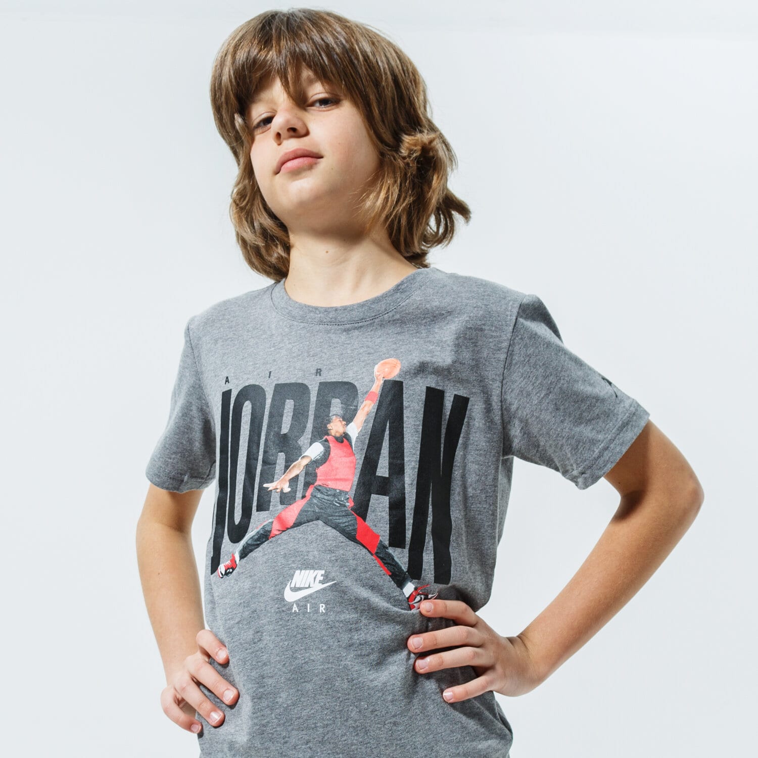 Kinder T-Shirt JORDAN T-SHIRT MJ SS CREW 2 957290-GEH Grau