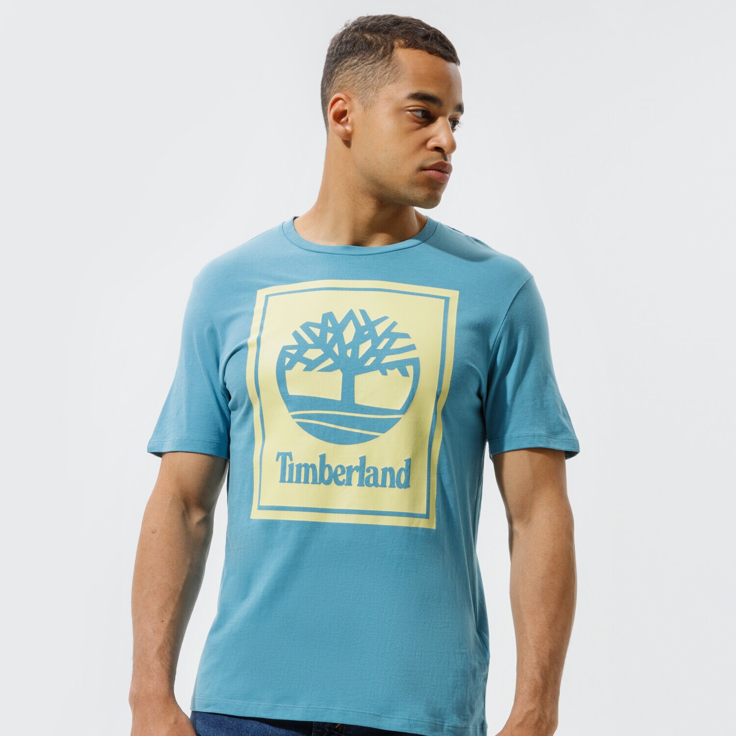 Herren T-Shirt TIMBERLAND T-SHIRT YC SS STACK LOGO TEE (REGULAR) TWO TECHNI TB0A2AJ1BP11 Blau