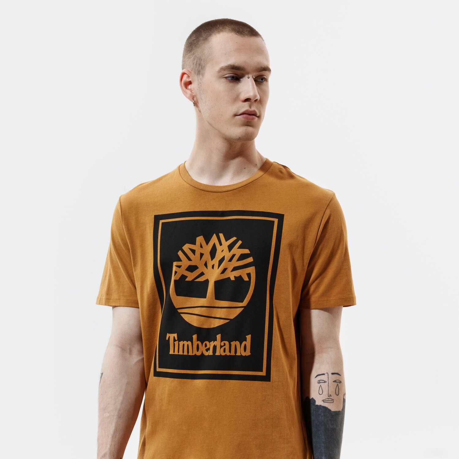 Herren T-Shirt TIMBERLAND T-SHIRT YC SS STACK LOGO TEE (REGULAR) STACK LOGO TB0A2AJ1P571 Braun