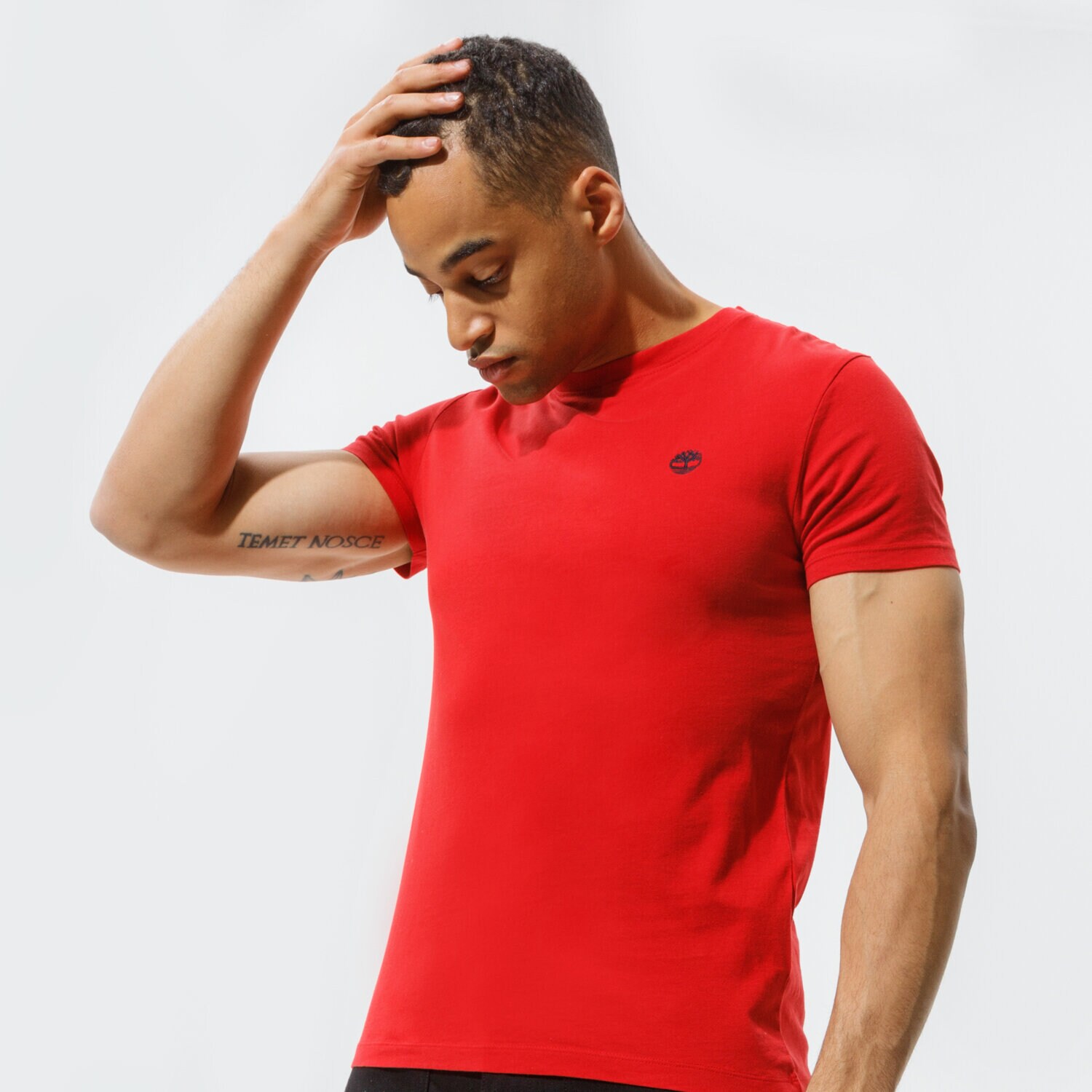 Herren T-Shirt TIMBERLAND T-SHIRT SS DUNSTAN RIVER JERSEY CREW TEE (SLIM) TB0A2BPRP921 Rot