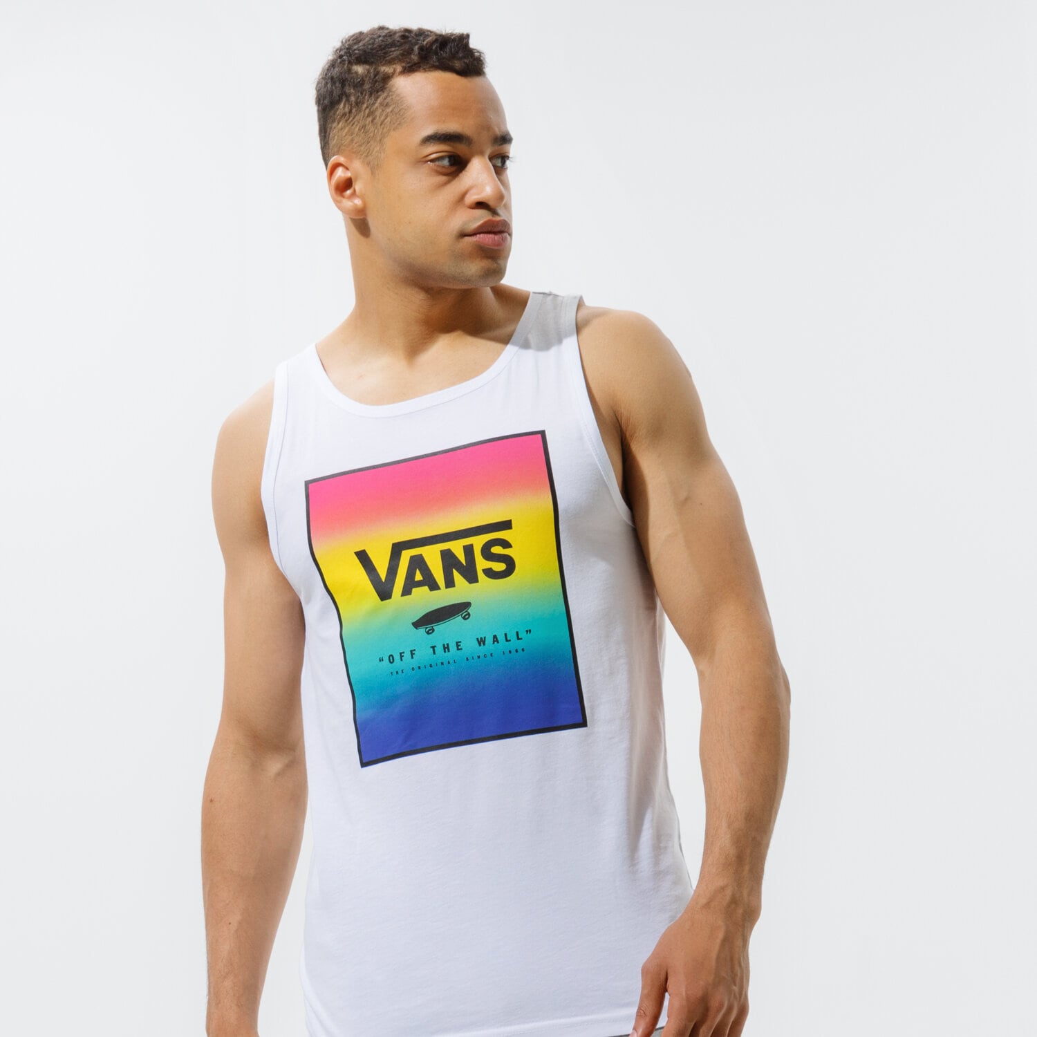 Herren Hosen VANS TANK PRINT BOX TANK VN0A31EXZJ41 Weiß
