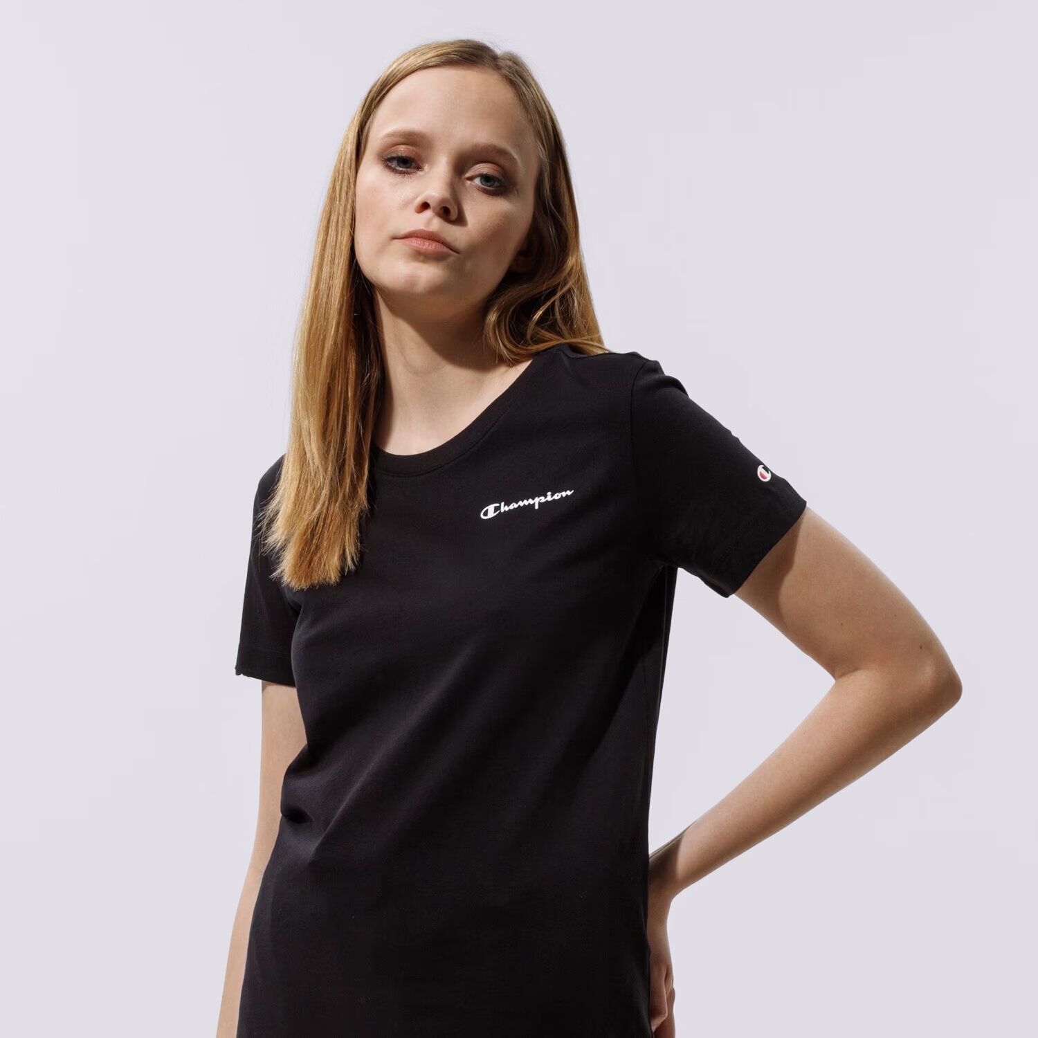 Damen T-Shirt CHAMPION T-SHIRT CREWNECK T-SHIRT 112605KK001 Schwarz