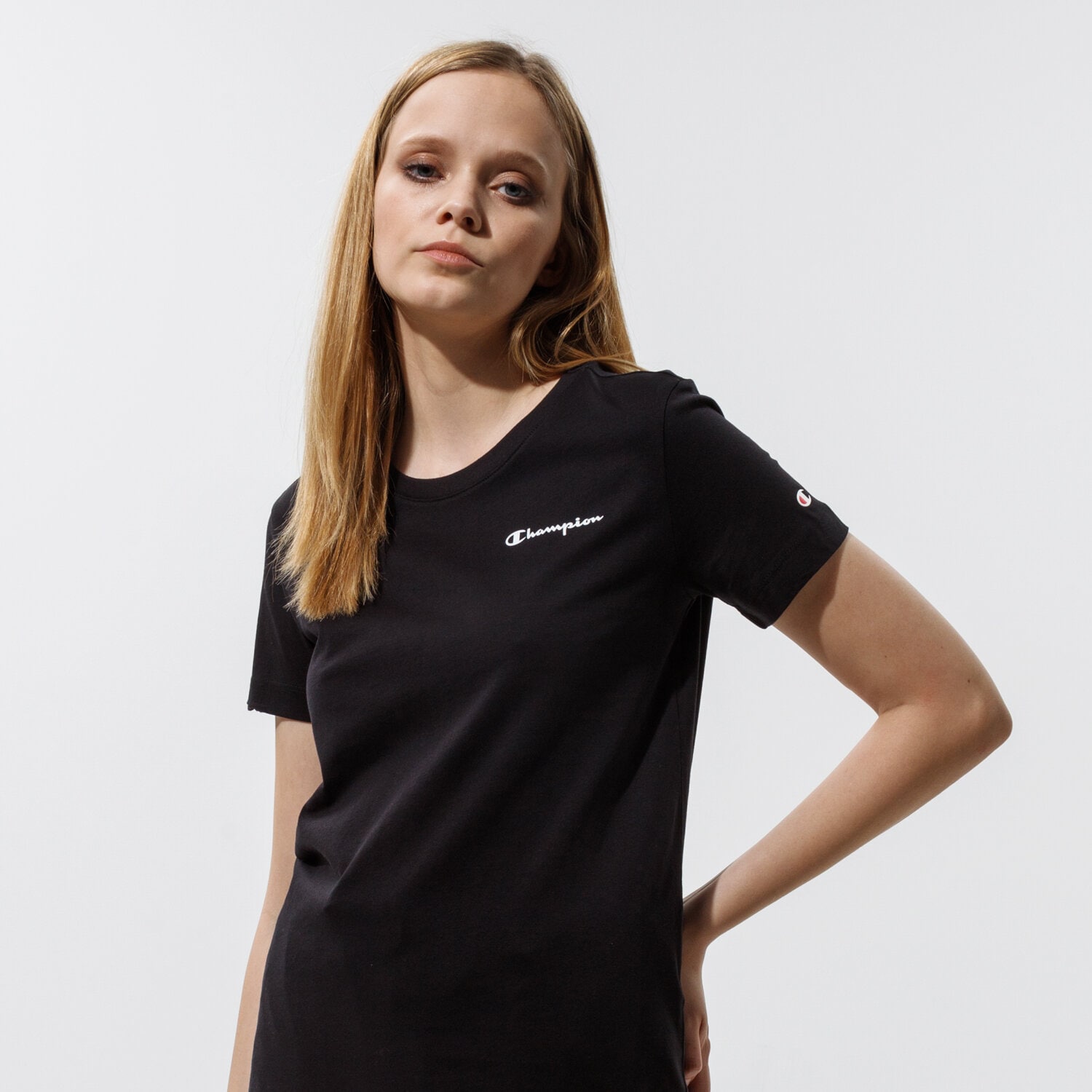 Black champion shirt womens discount