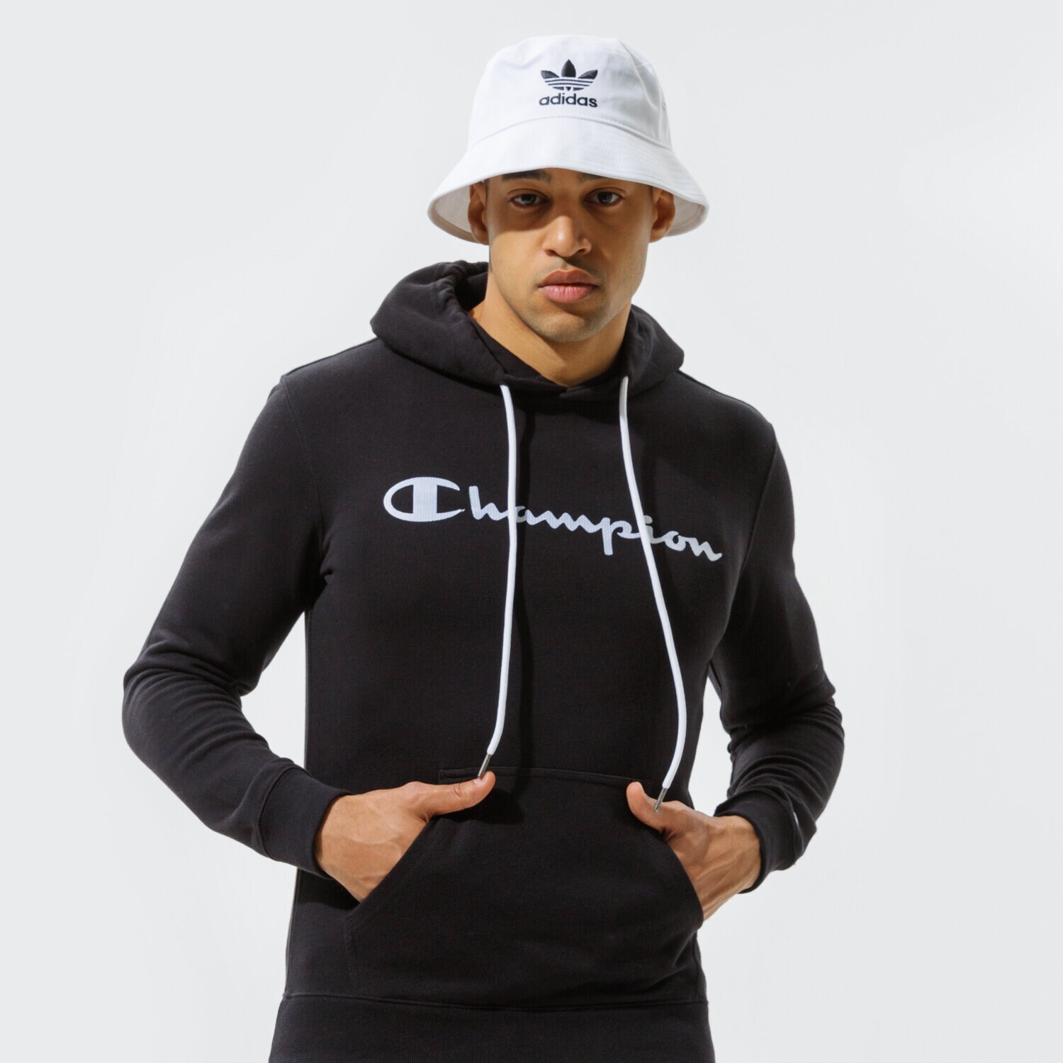 Herren CHAMPION HOODIE HOODED SWEATSHIRT 214138KK001 Schwarz