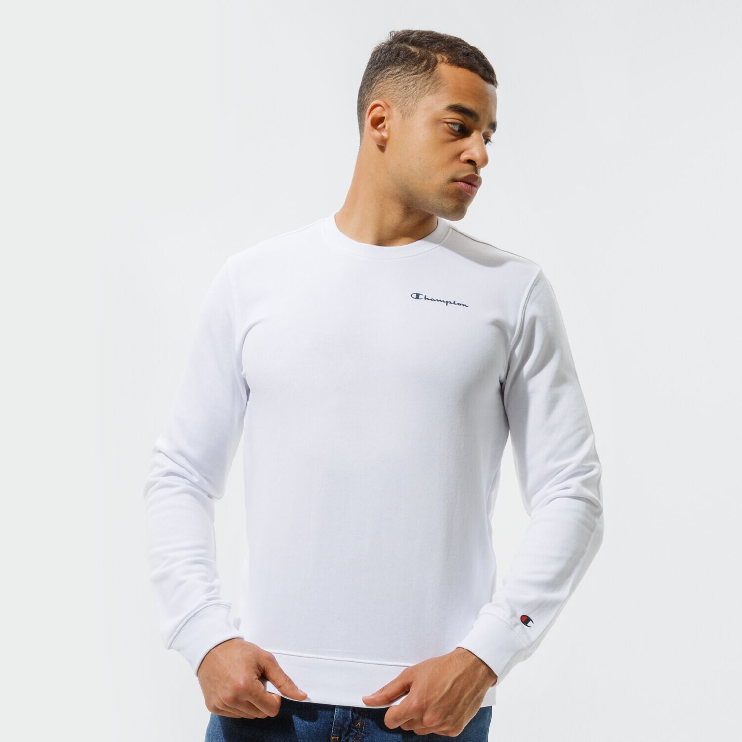 Herren CHAMPION SWEATSHIRT CREWNECK SWEATSHIRT 214151WW001 Weiß