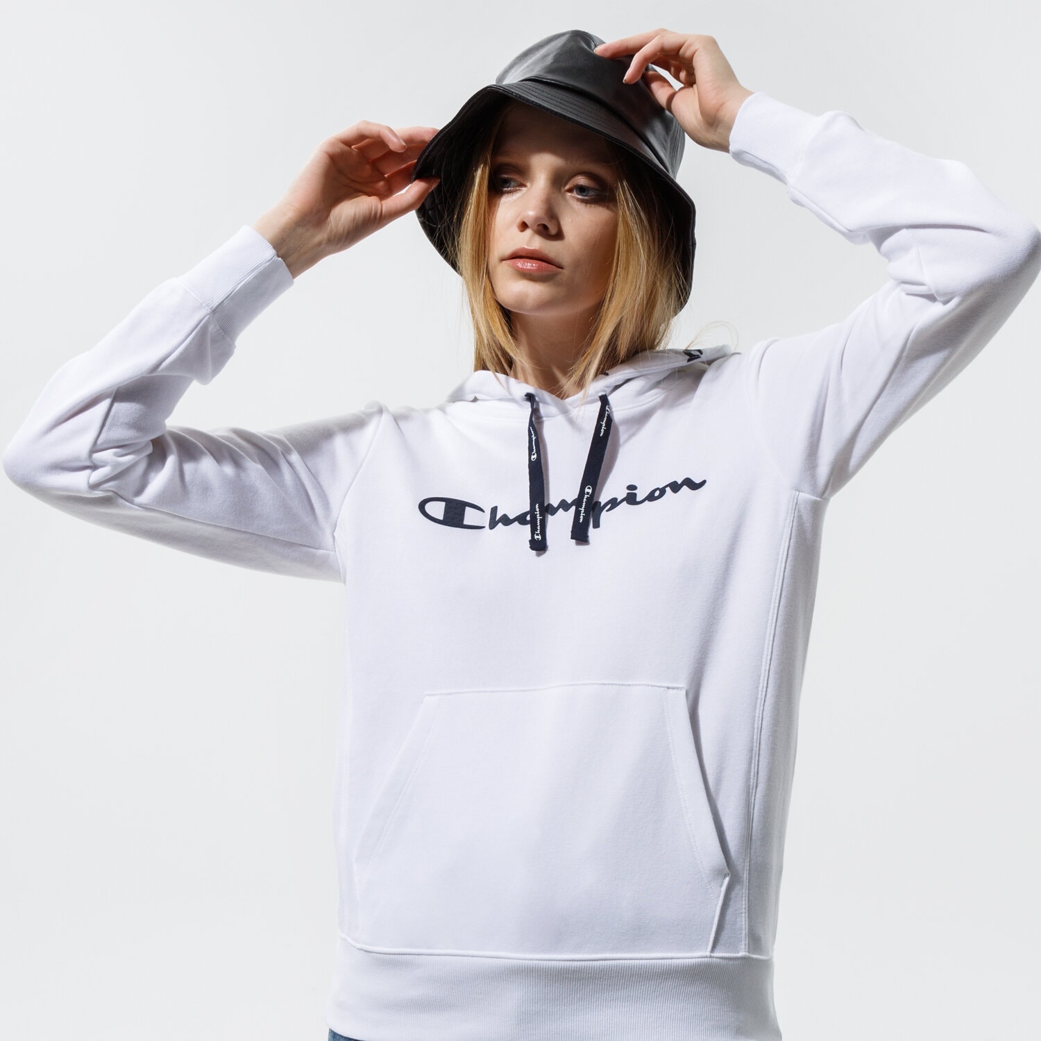 Damen CHAMPION HOODIE HOODED SWEATSHIRT 112580WW001 Weiß