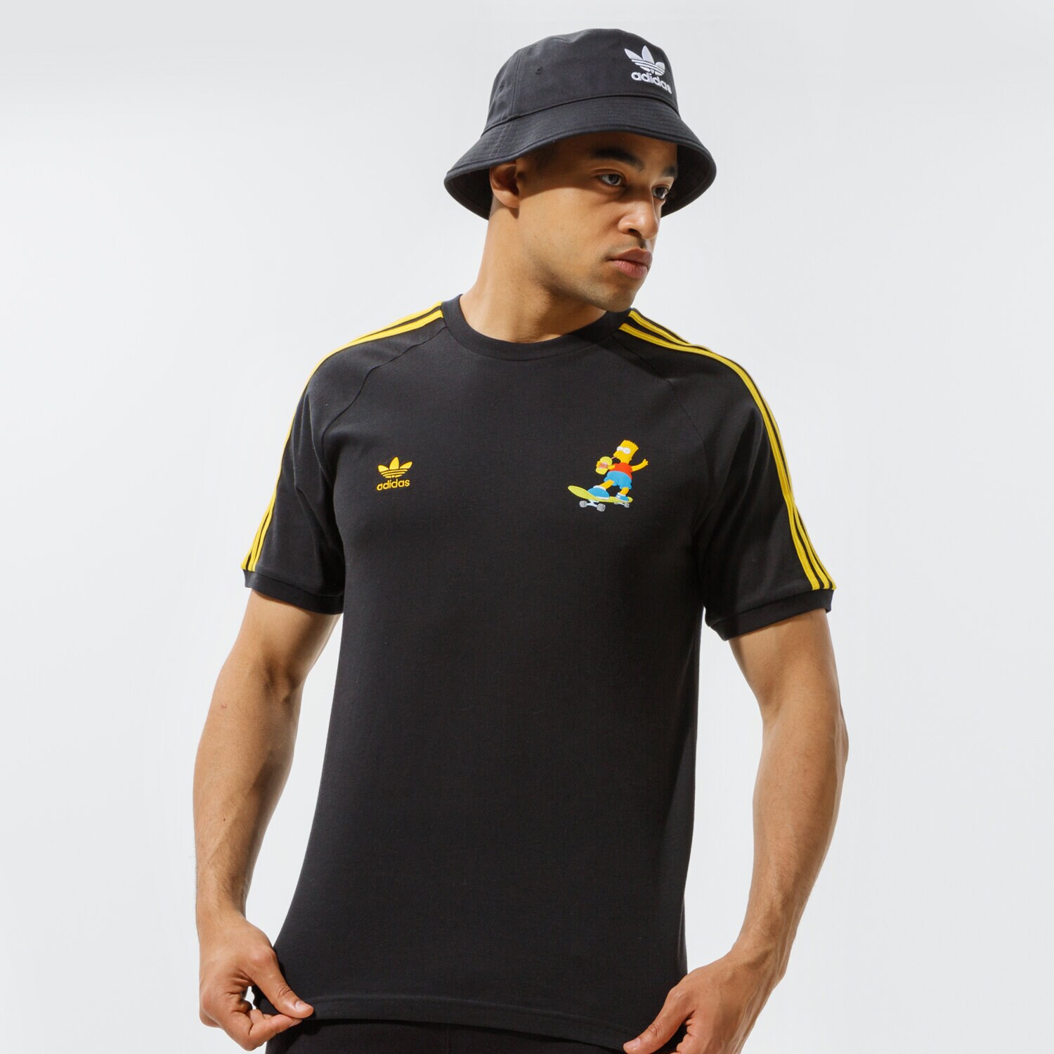 Herren T-Shirt ADIDAS T-SHIRT SIMPSONS 3 STRIPES TEE HA5815 Schwarz