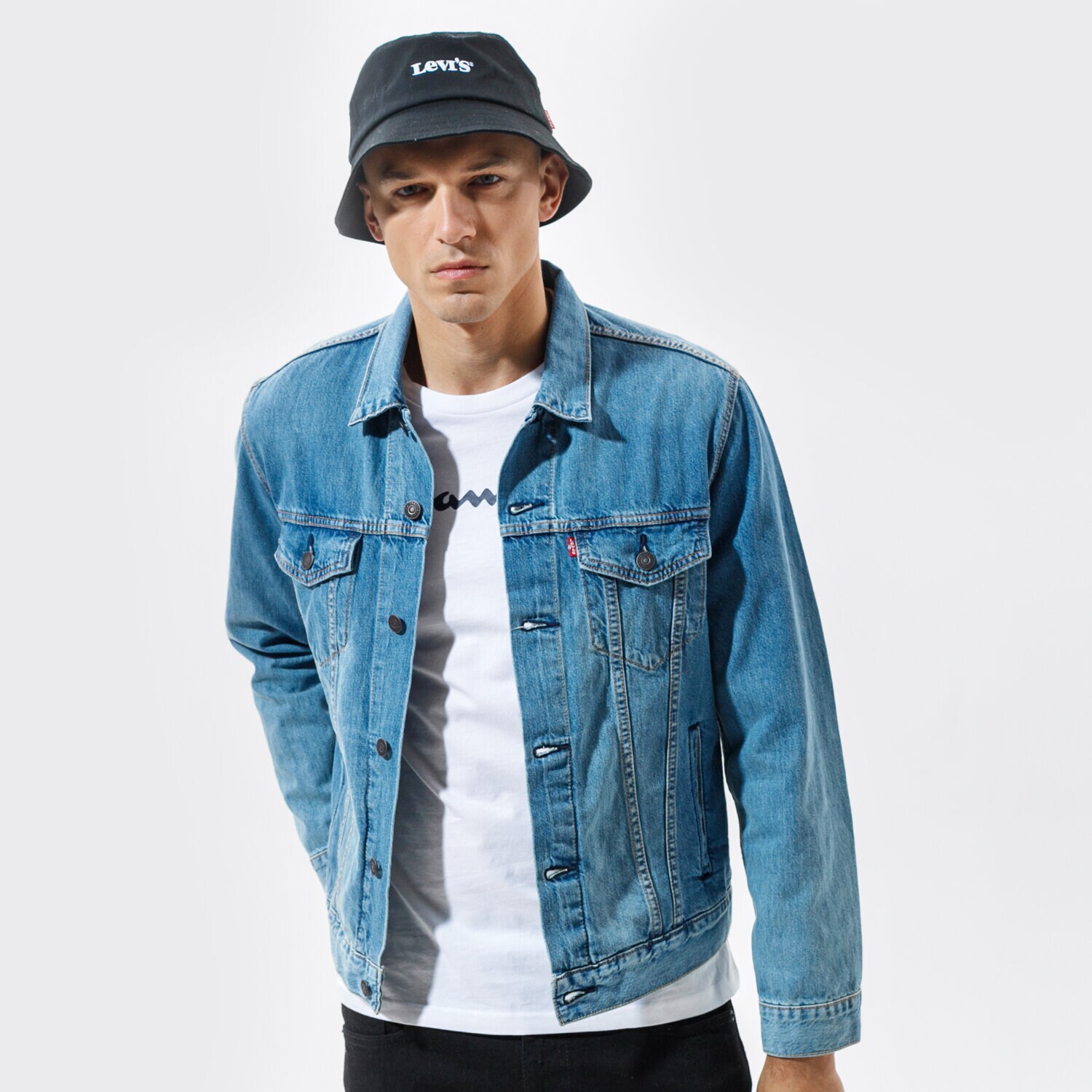 Herren Übergangsjacke LEVI'S JACKE THE TRUCKER JACKET 72334-0564 Blau