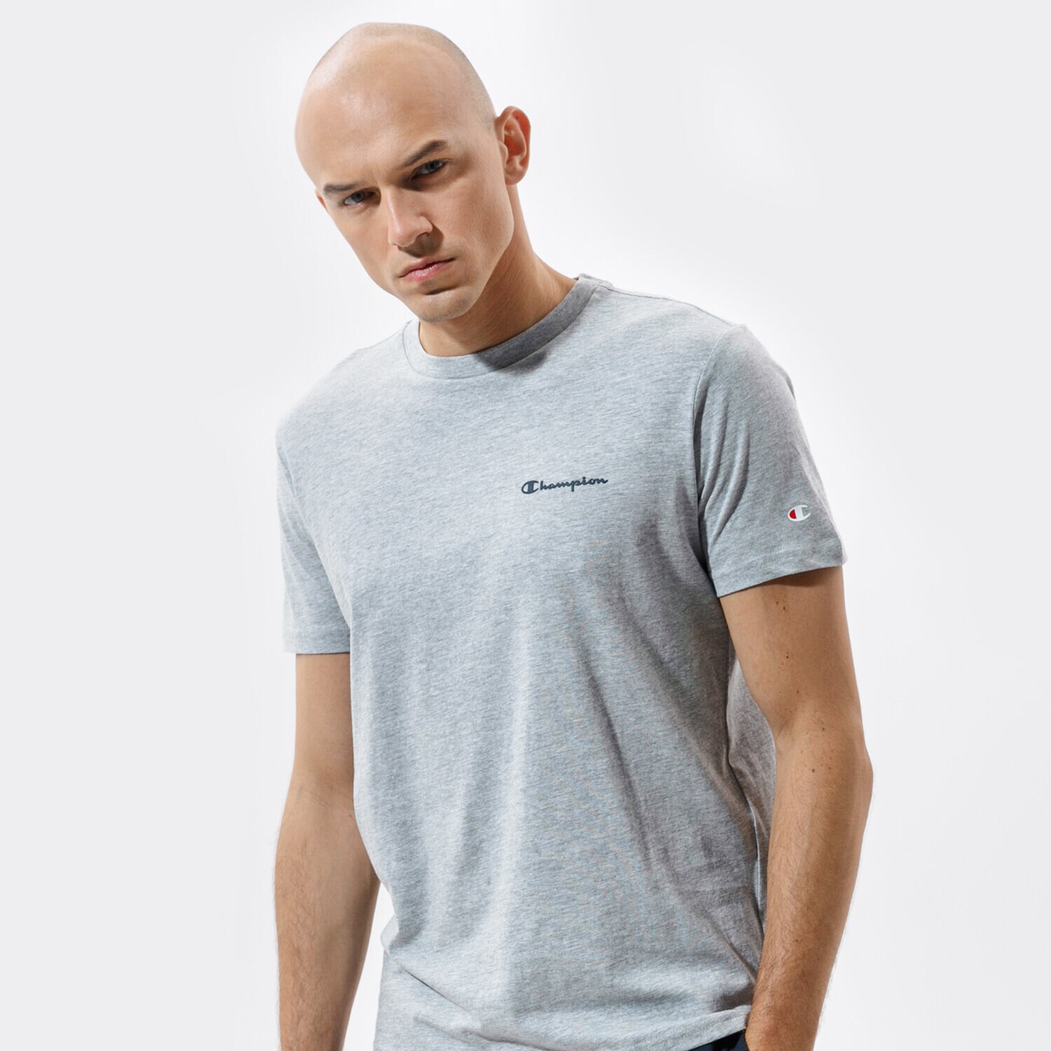 Herren T-Shirt CHAMPION T-SHIRT CREWNECK T-SHIRT 214153EM006 Grau