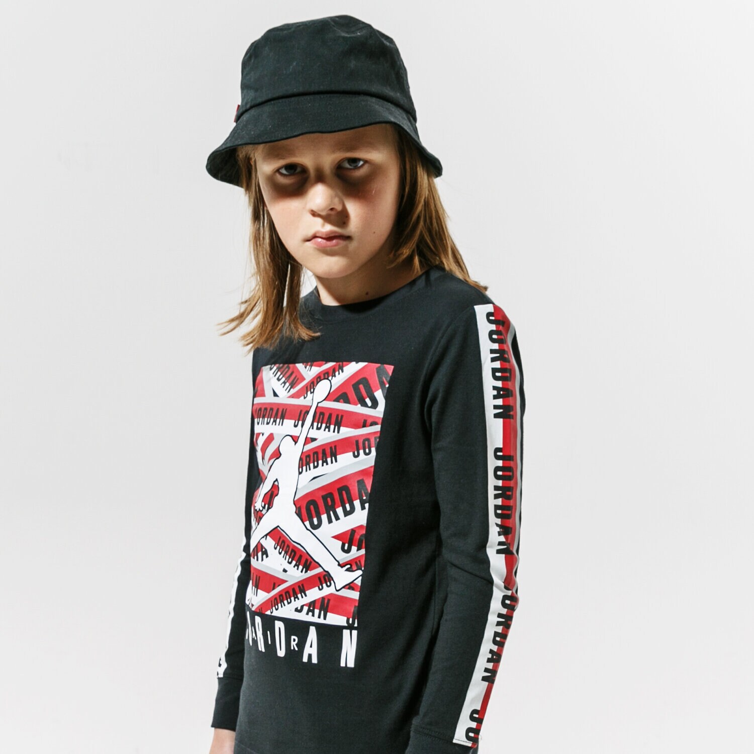 Kinder T-Shirt JORDAN T-SHIRT TAPED UP L/S TEE 95A074-023 Schwarz