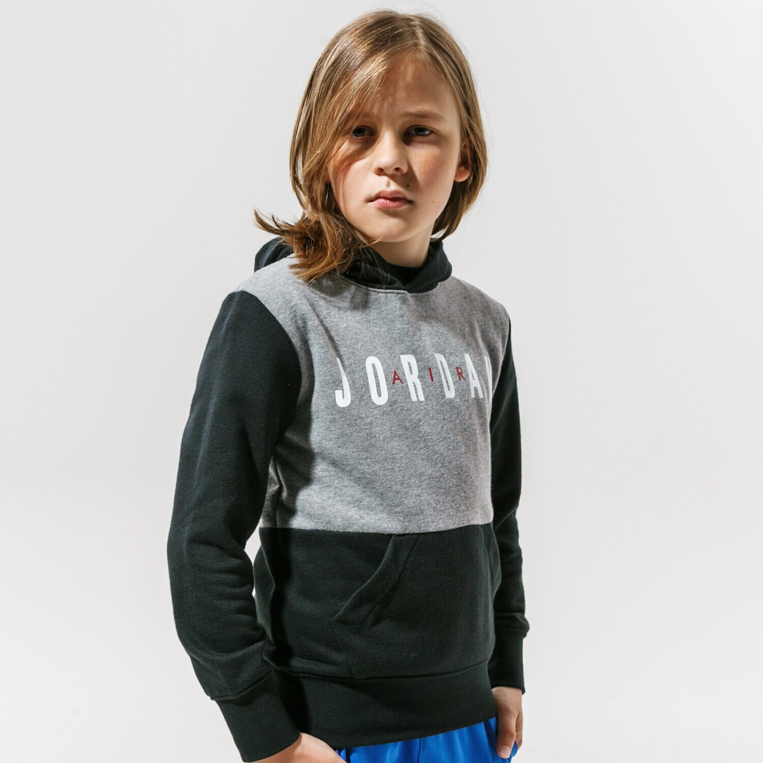 Kinder JORDAN HOODIE JDB JUMPMAN AIR FT PO BOY 95A287-GEH Grau