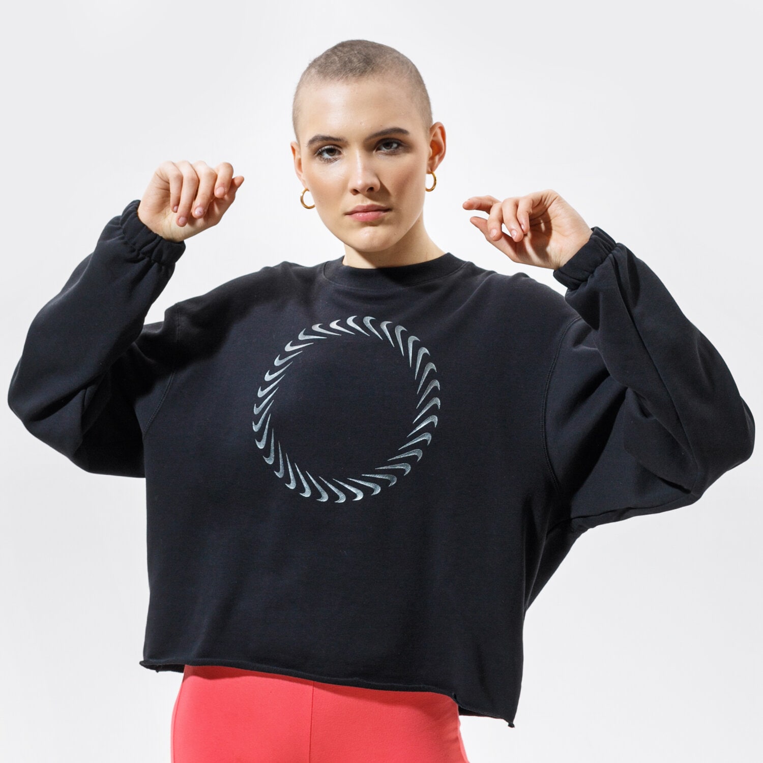 Damen NIKE SWEATSHIRT W NSW ICN CLASH CREW FT DC5497-010 Schwarz