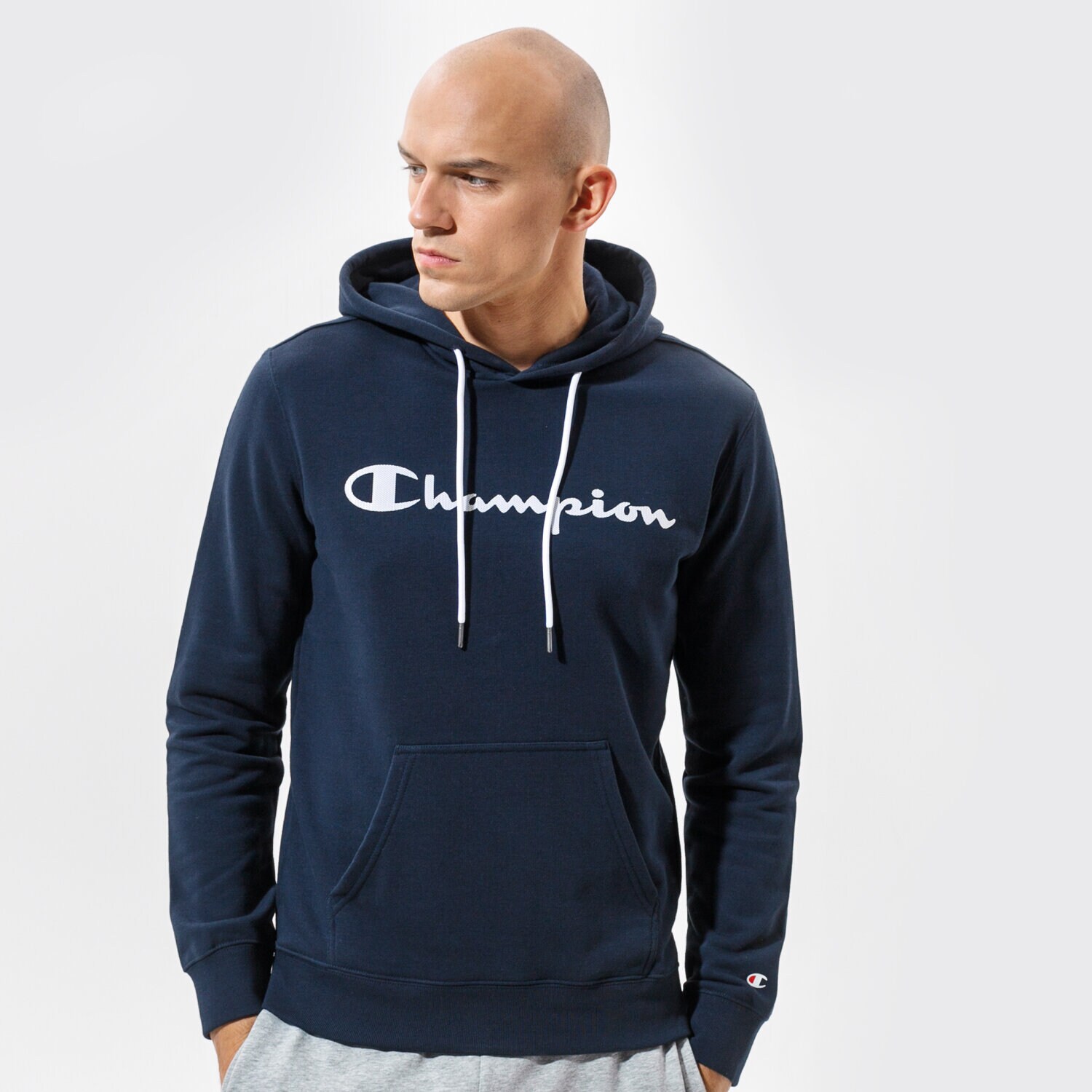 Herren CHAMPION HOODIE HOODED SWEATSHIRT 214138BS501 Dunkelblau