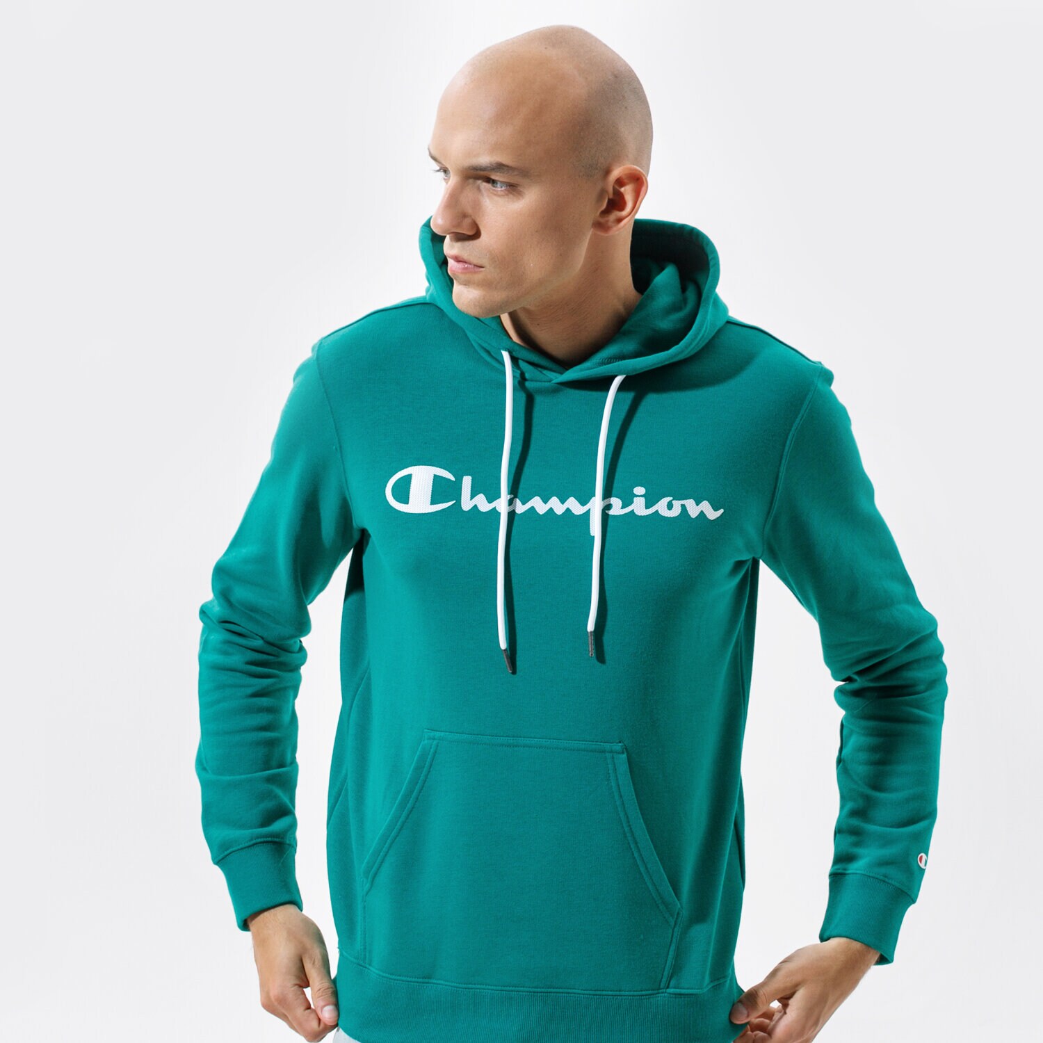 Herren CHAMPION HOODIE HOODED SWEATSHIRT 214138GS040 Grün
