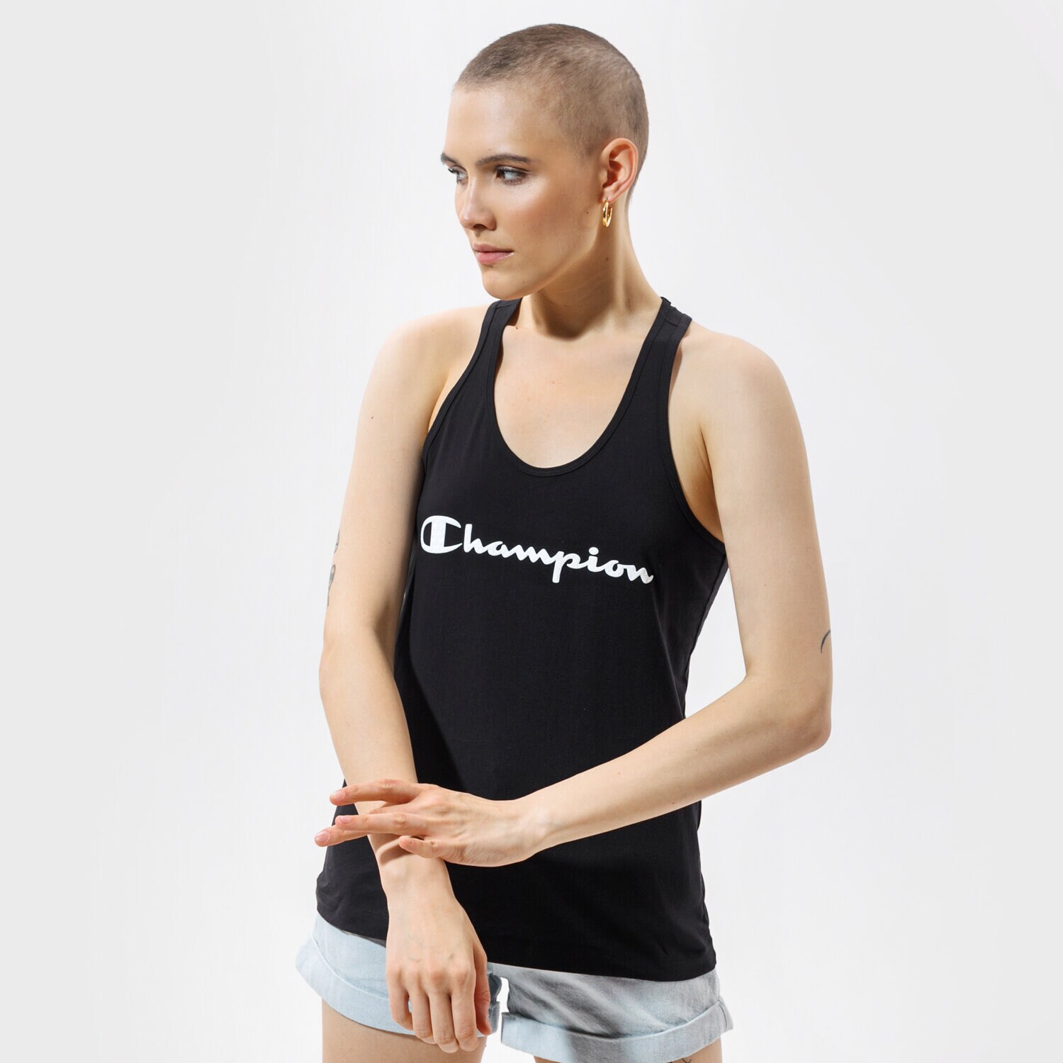 Damen T-Shirt CHAMPION TANK TANK TOP 112607KK001 Schwarz