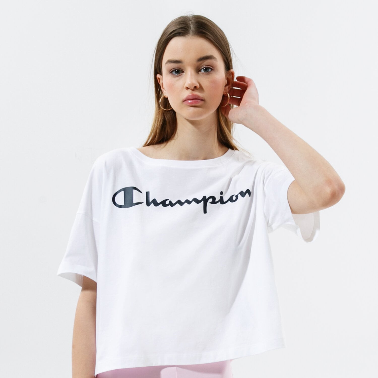 Damen T-Shirt CHAMPION T-SHIRT CREWNECK T-SHIRT 113970WW001 Weiß